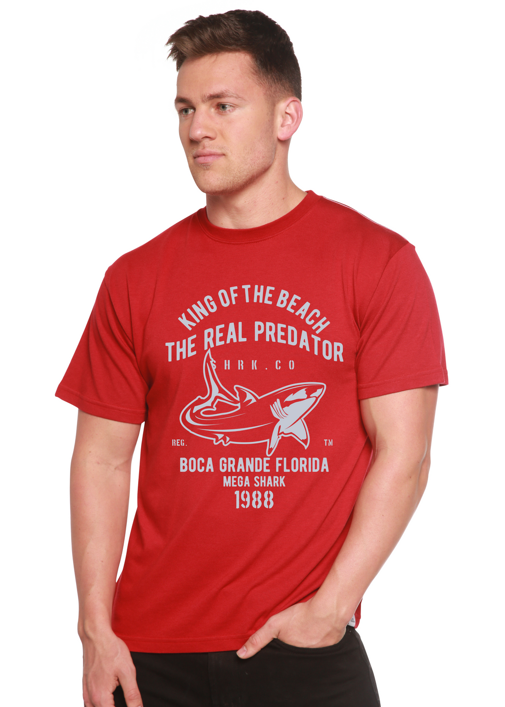 Shark Real Spun Bamboo® Men's Bamboo Viscose/Organic Cotton Short Sleeve Graphic T-Shirt - The7Letter
