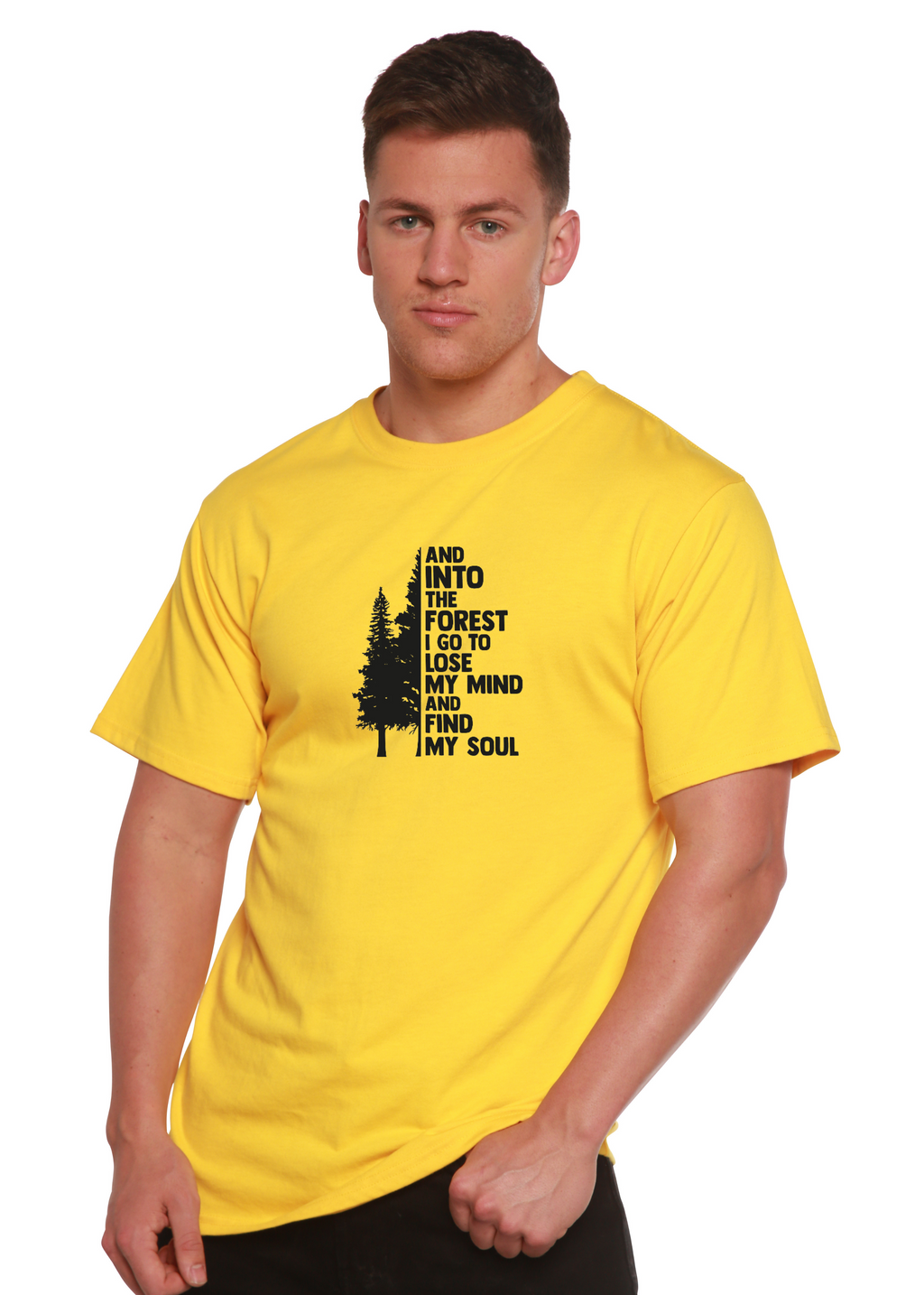 And Into The Forest I Go Men's Bamboo Viscose/Organic Cotton Short Sleeve Graphic T-Shirt - The7Letter