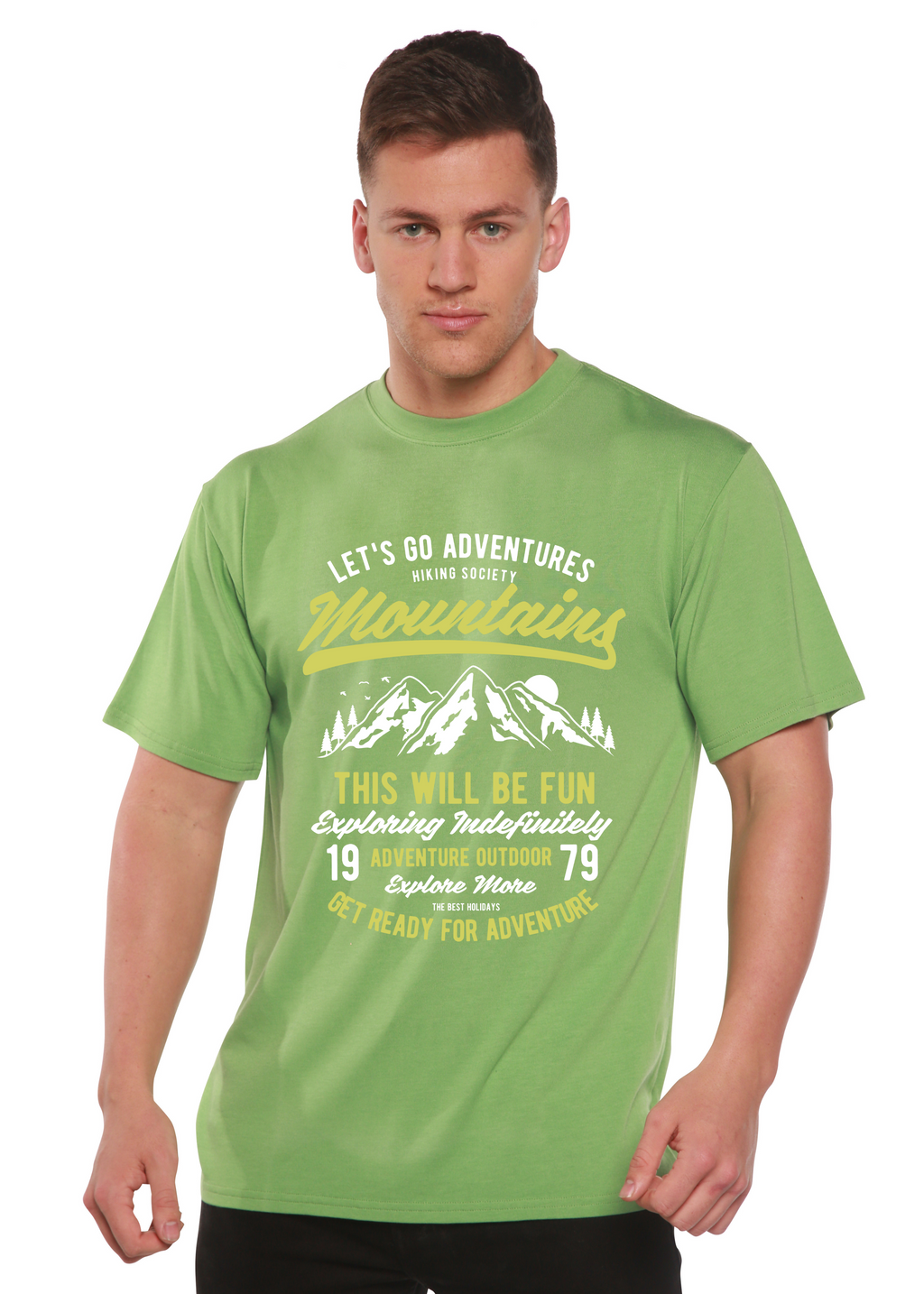 Let's Go Adventure Men's Bamboo Viscose/Organic Cotton Short Sleeve Graphic T-Shirt - The7Letter