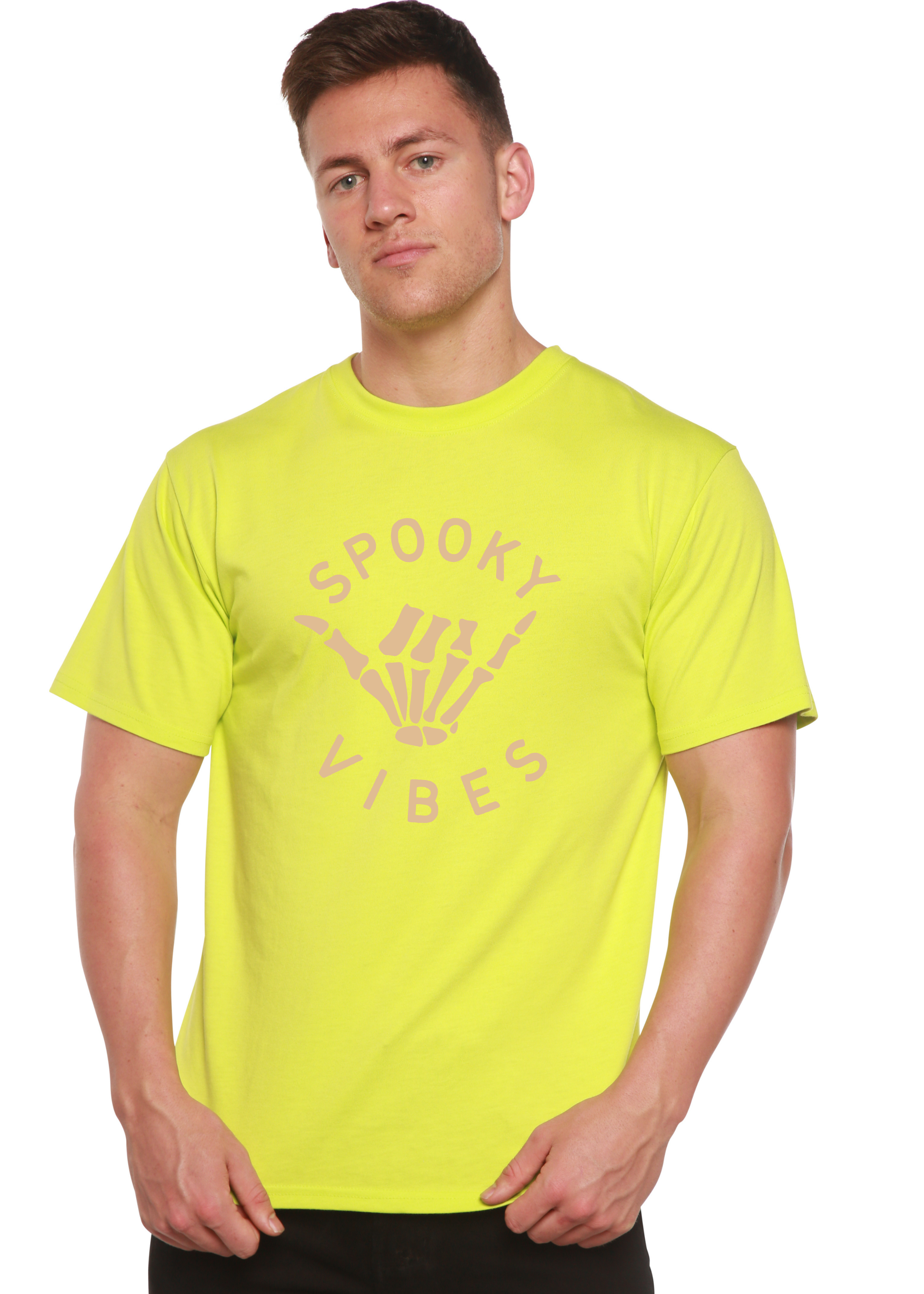 Spooky Vibes Men's Bamboo Viscose/Organic Cotton Short Sleeve Graphic T-Shirt - The7Letter