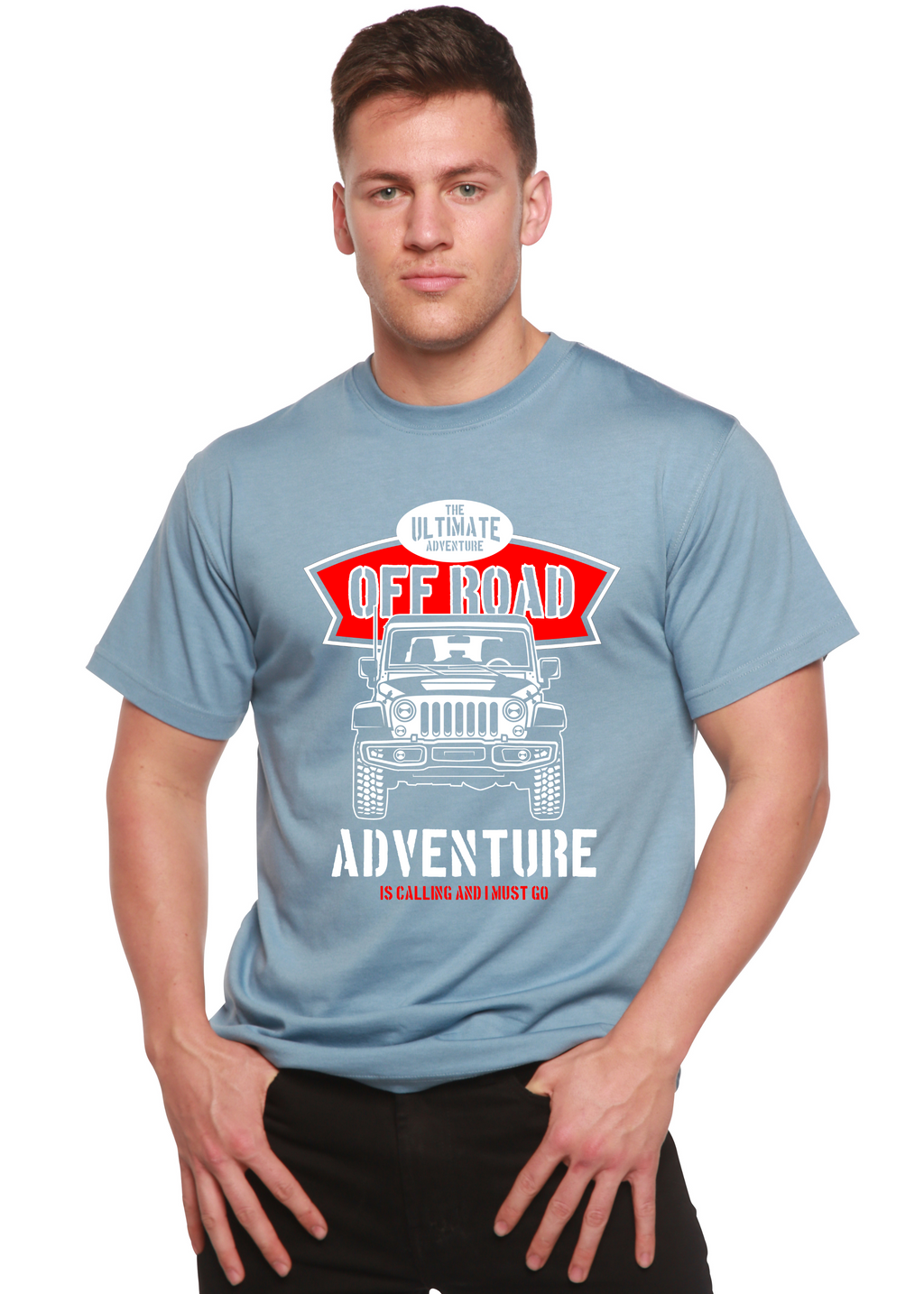 Off Road Spun Bamboo® Men's Bamboo Viscose/Organic Cotton Short Sleeve Graphic T-Shirt - The7Letter