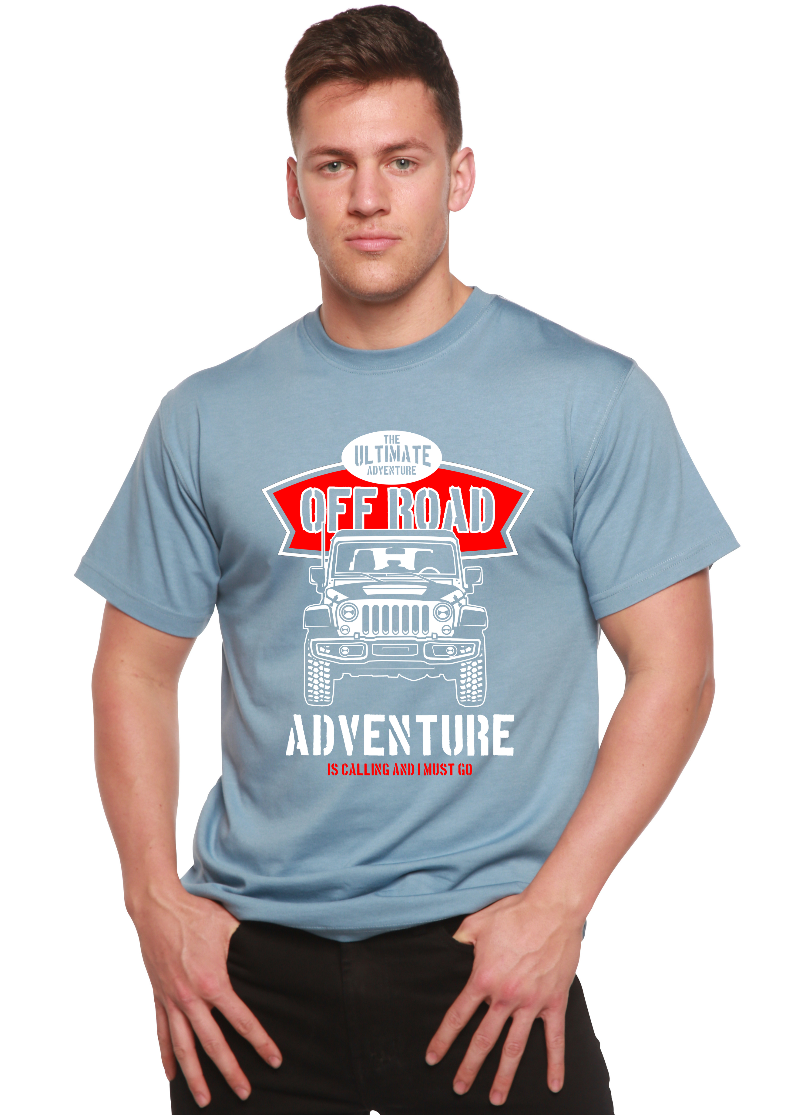 Off Road Spun Bamboo® Men's Bamboo Viscose/Organic Cotton Short Sleeve Graphic T-Shirt - The7Letter