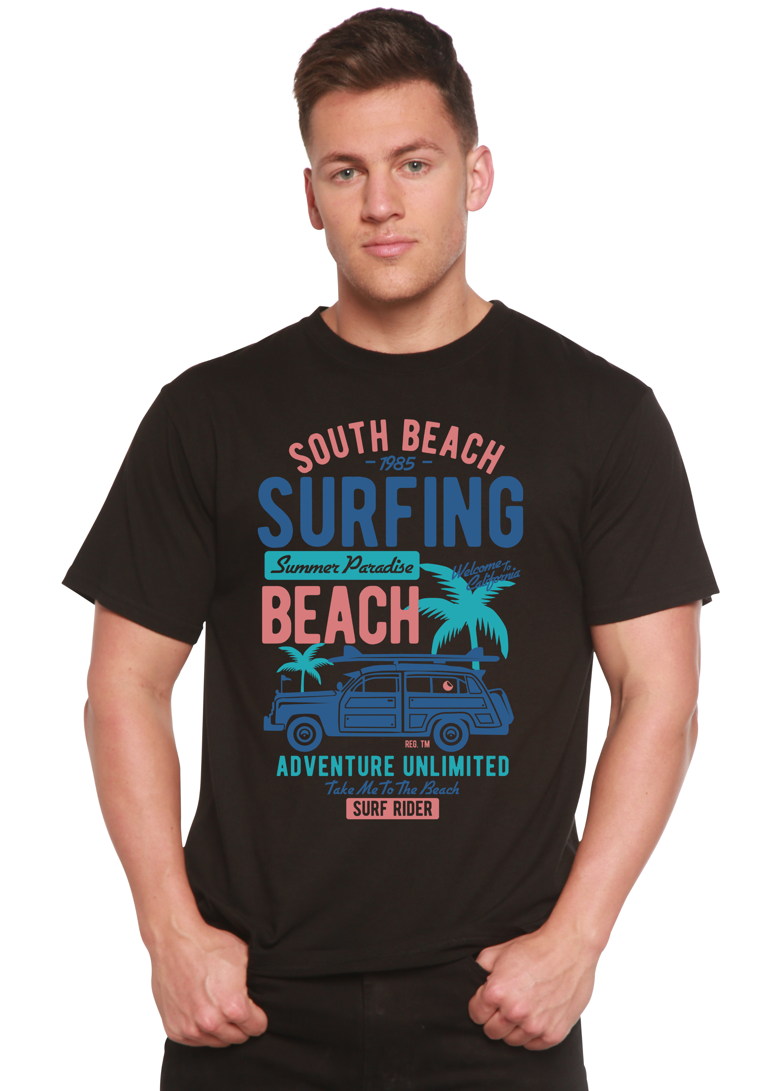 South Beach Spun Bamboo® Men's Bamboo Viscose/Organic Cotton Short Sleeve Graphic T-Shirt - The7Letter