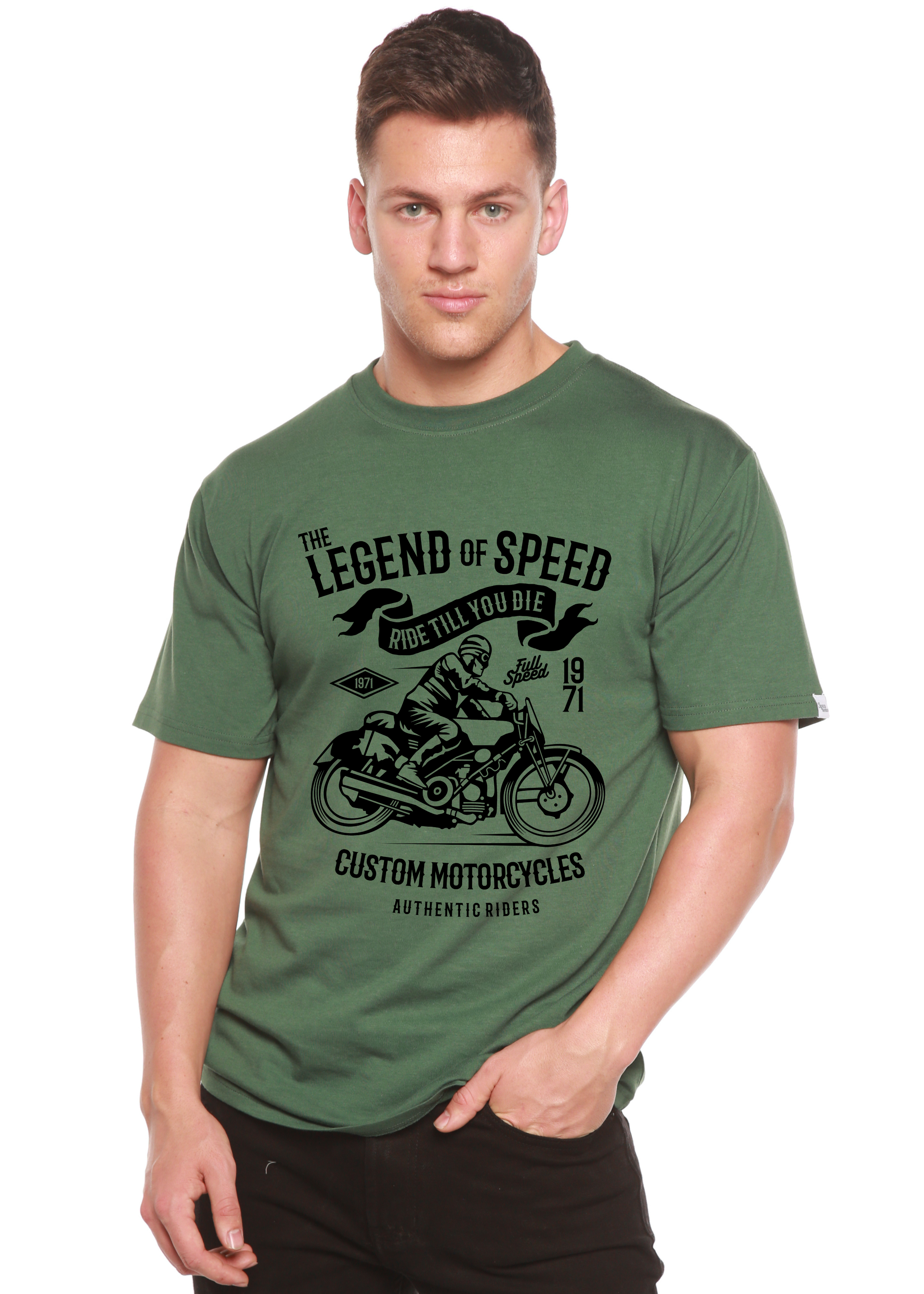 The Legend of Speed Spun Bamboo® Men's Bamboo Viscose/Organic Cotton Short Sleeve Graphic T-Shirt - The7Letter