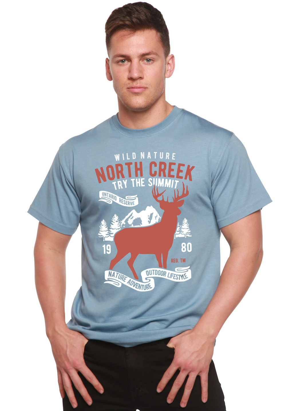 North Creek Spun Bamboo® Men's Bamboo Viscose/Organic Cotton Short Sleeve Graphic T-Shirt - The7Letter