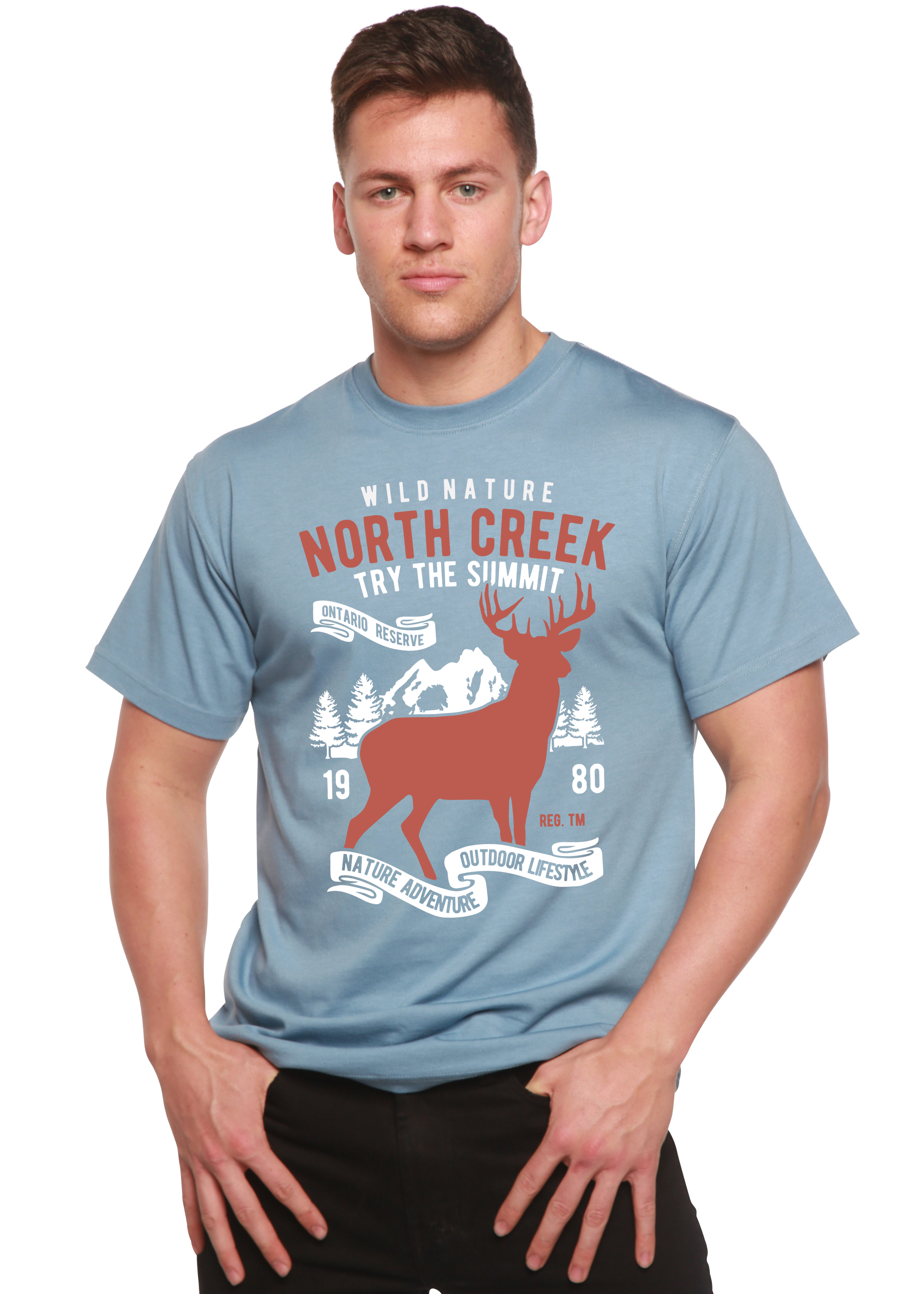 North Creek Spun Bamboo® Men's Bamboo Viscose/Organic Cotton Short Sleeve Graphic T-Shirt - The7Letter