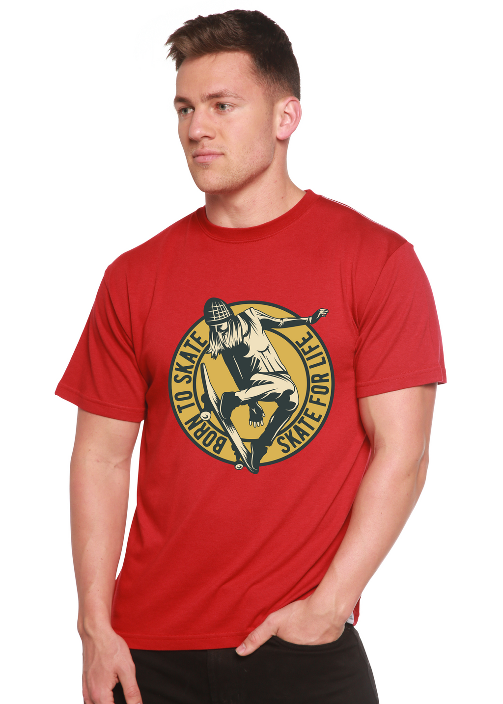 Skate For Life Men's Bamboo Viscose/Organic Cotton Short Sleeve Graphic T-Shirt - The7Letter