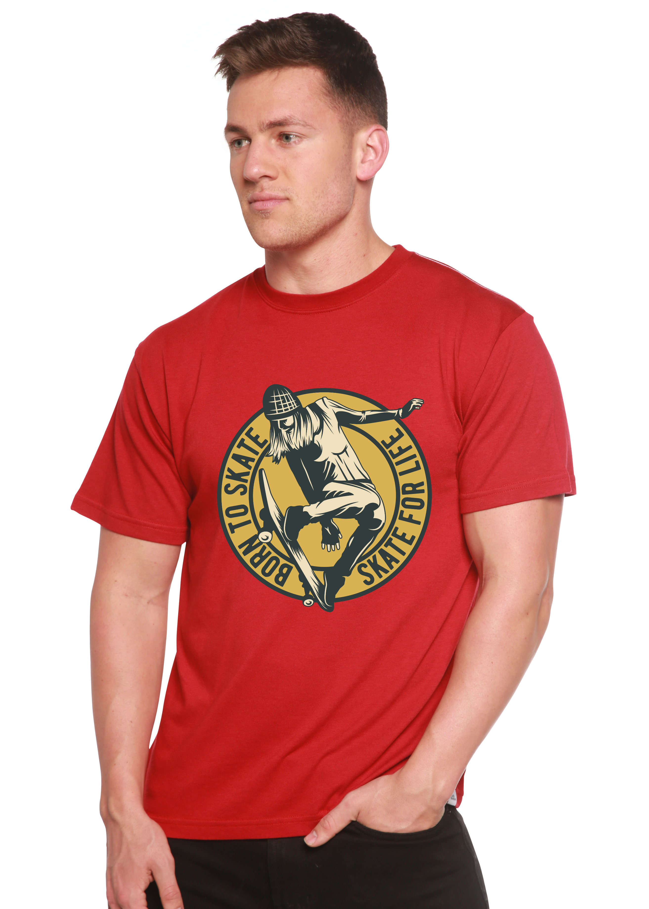 Skate For Life Men's Bamboo Viscose/Organic Cotton Short Sleeve Graphic T-Shirt - The7Letter