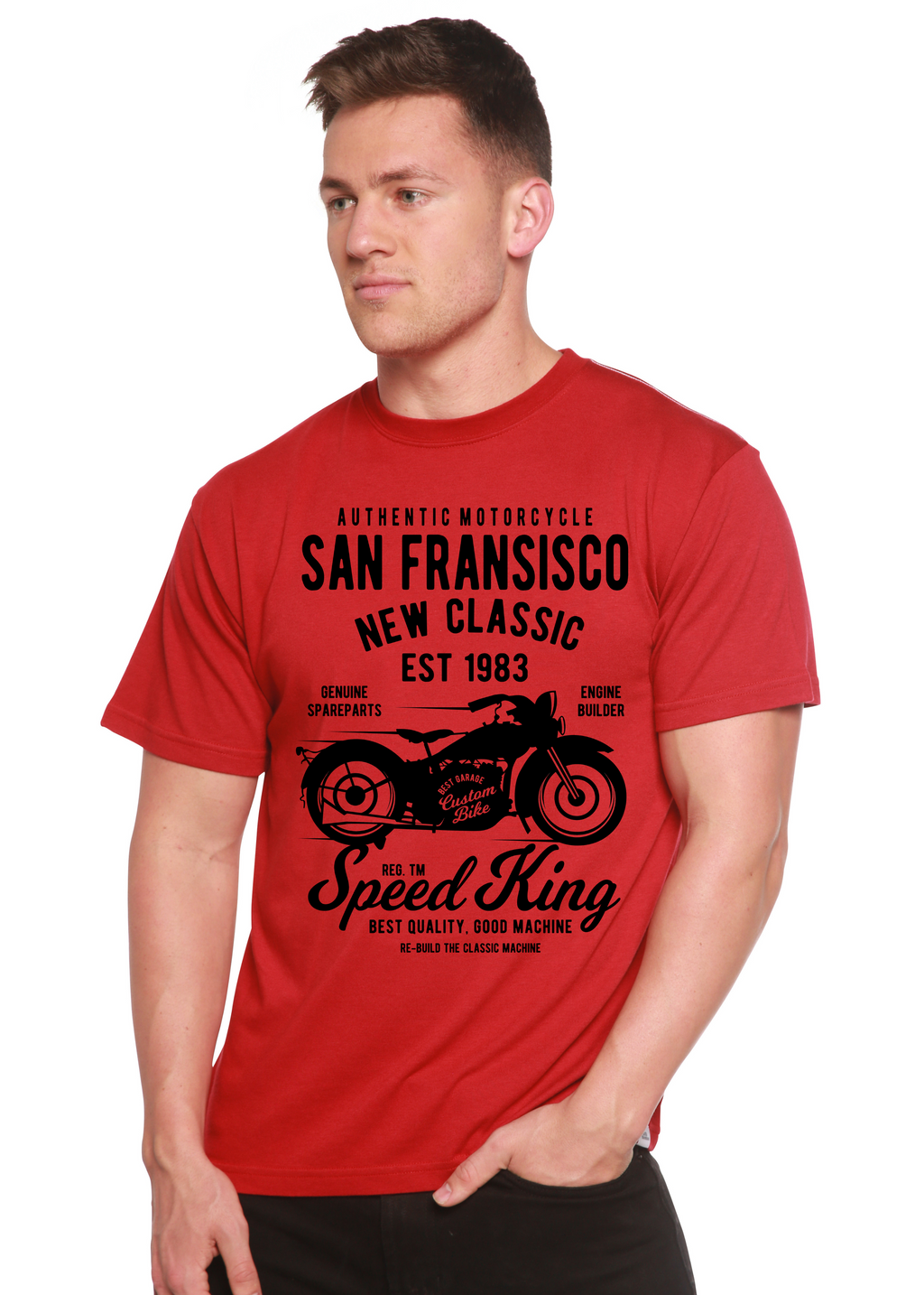 San Fransisco Spun Bamboo® Men's Bamboo Viscose/Organic Cotton Short Sleeve Graphic T-Shirt - The7Letter