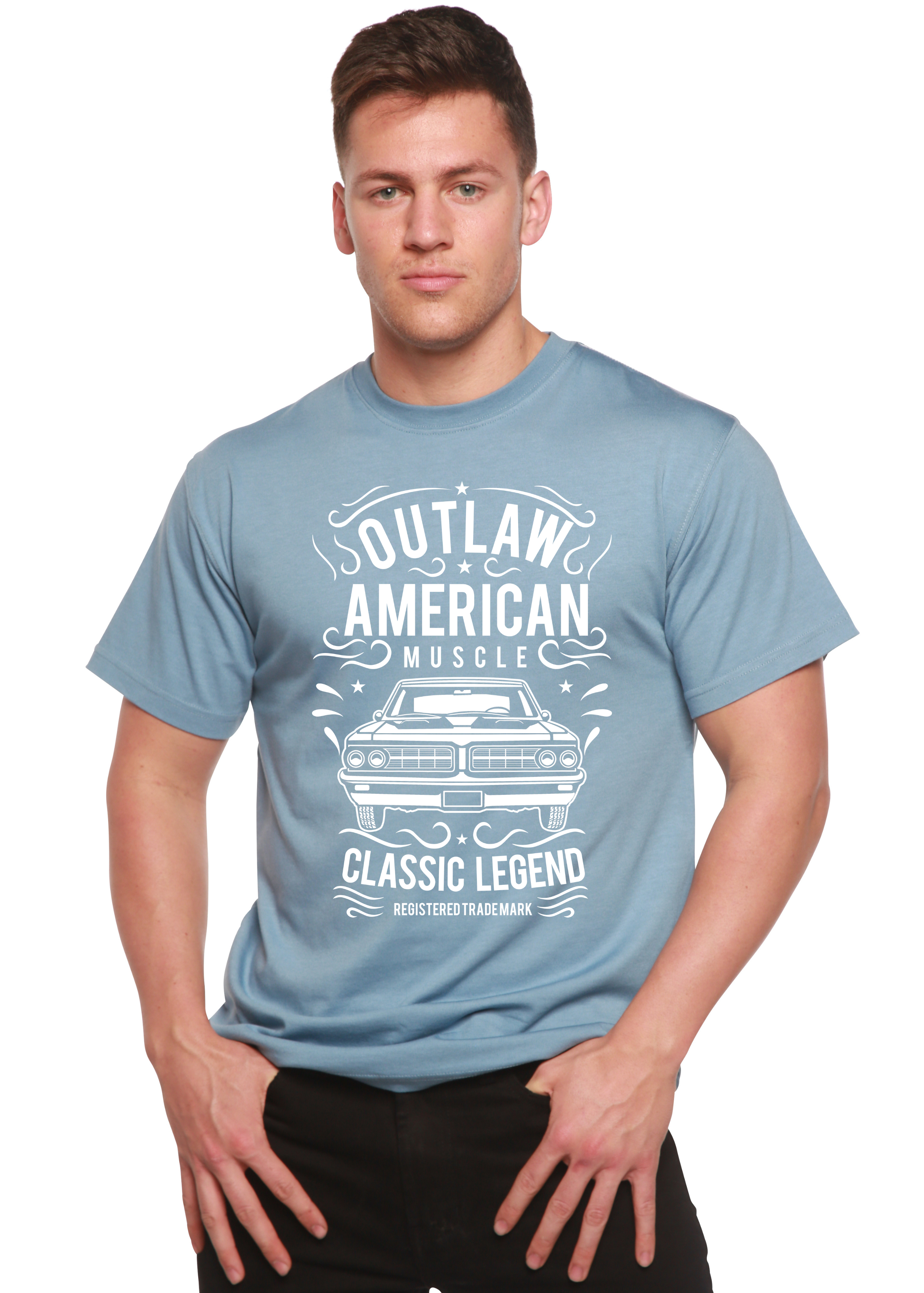 Outlaw American Muscle Spun Bamboo® Men's Bamboo Viscose/Organic Cotton Short Sleeve Graphic T-Shirt - The7Letter
