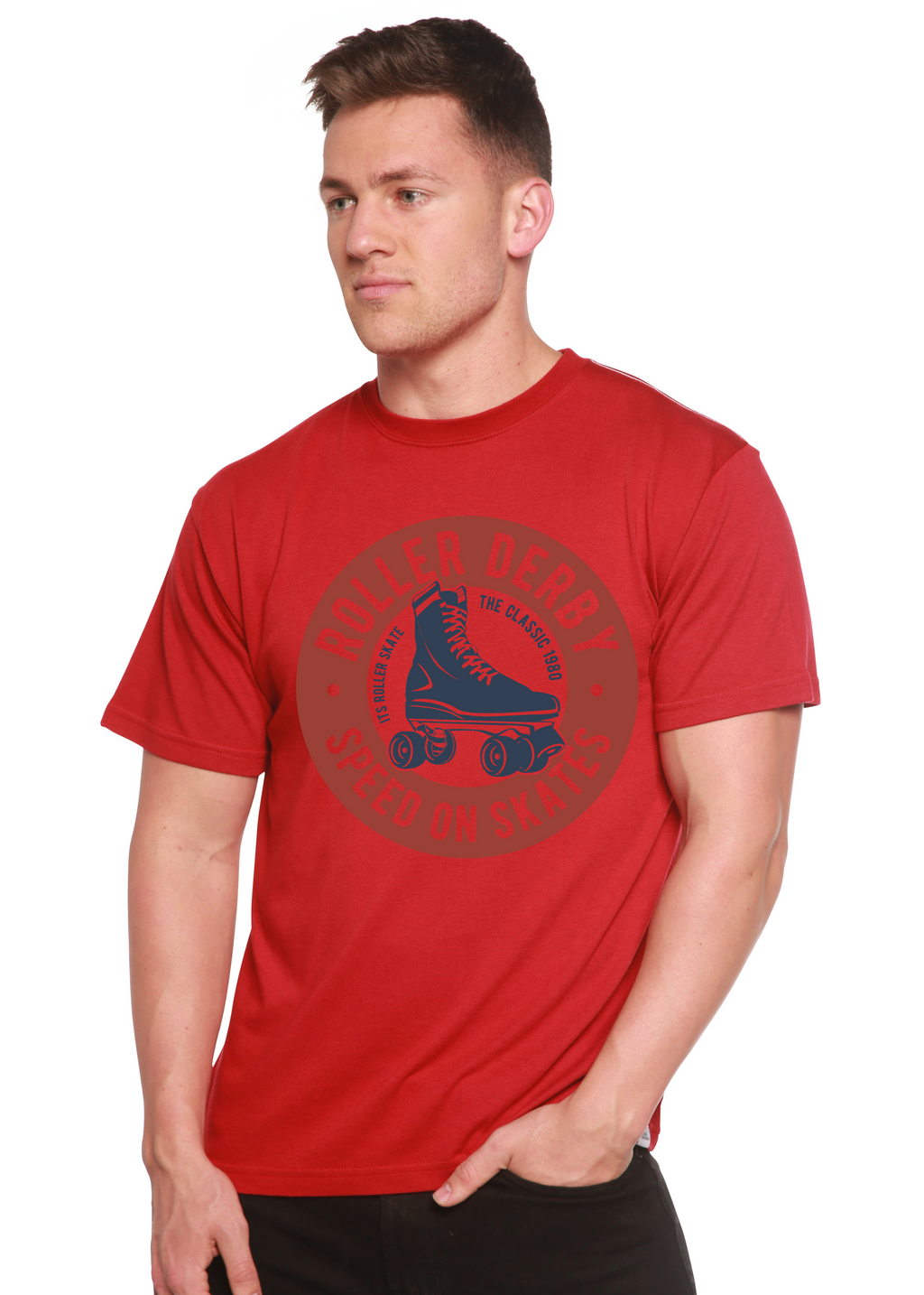 Roller Derby Spun Bamboo® Men's Bamboo Viscose/Organic Cotton Short Sleeve Graphic T-Shirt - The7Letter