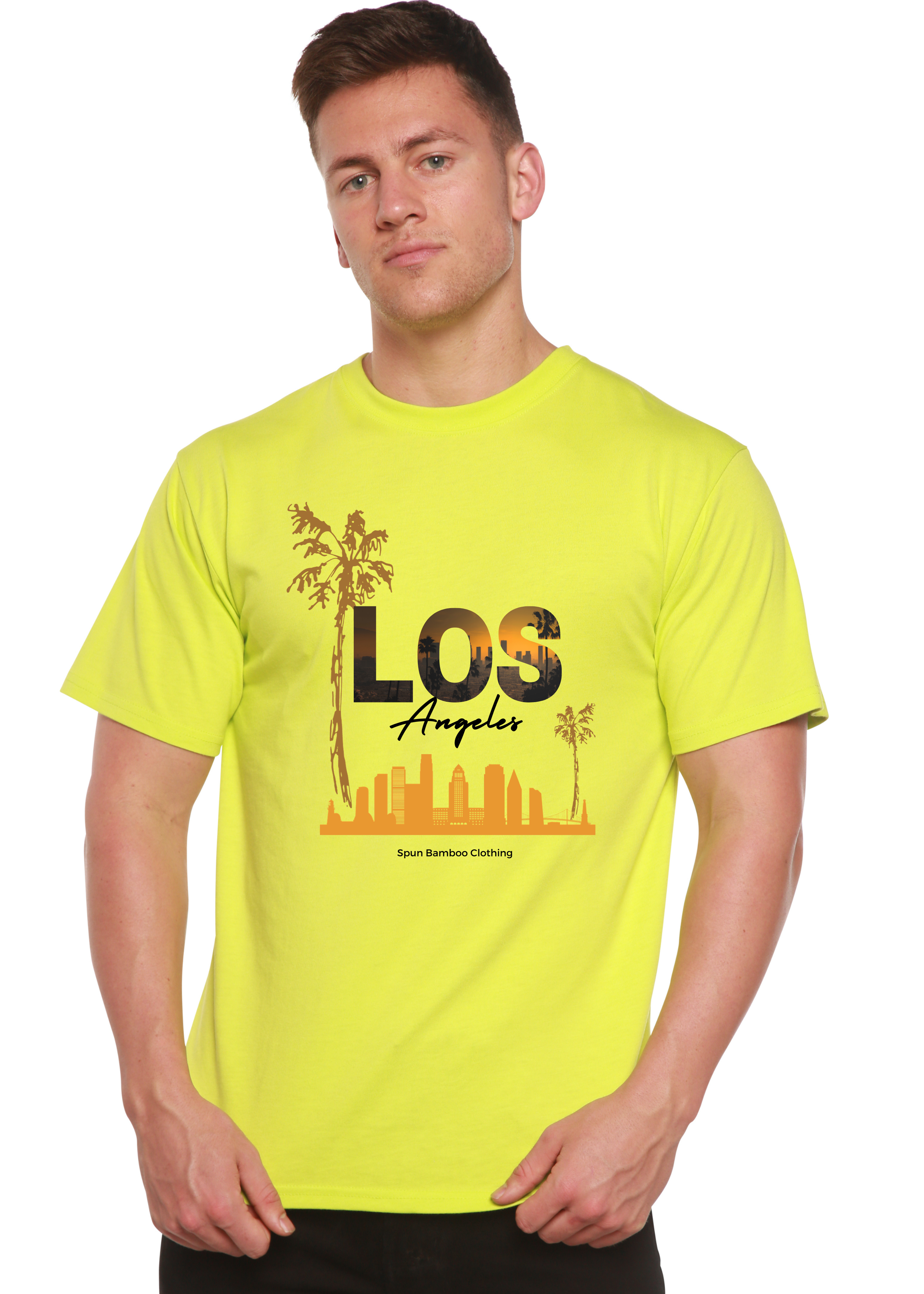 Los Angeles Unisex Bamboo Viscose/Organic Cotton Short Sleeve Graphic T-Shirt - The7Letter