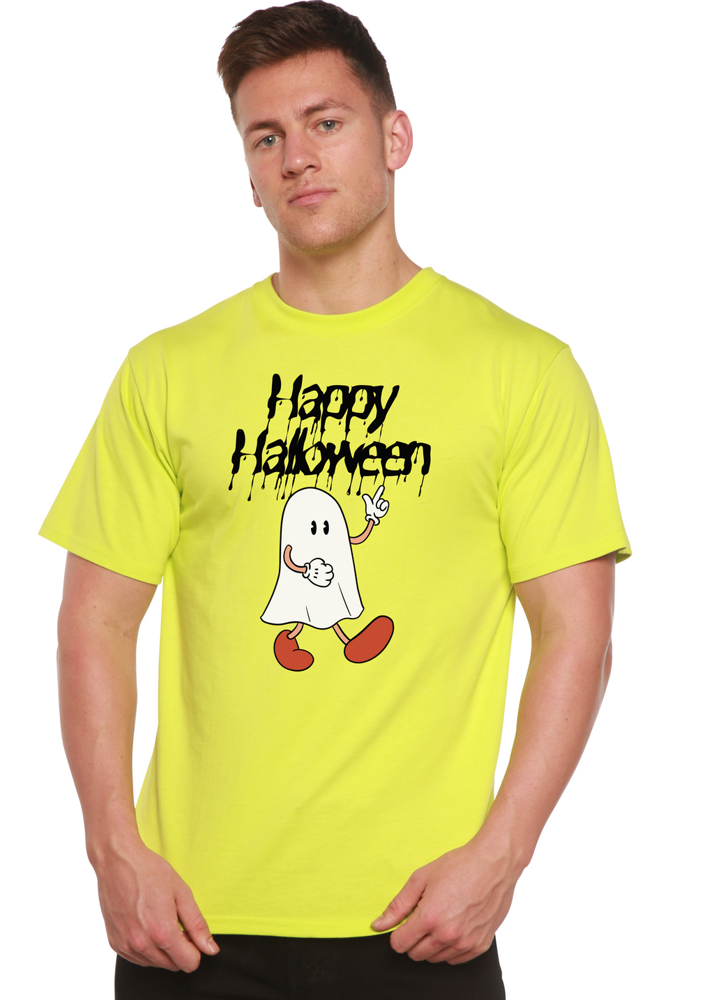 Happy Halloween Men's Bamboo Viscose/Organic Cotton Short Sleeve Graphic T-Shirt - The7Letter
