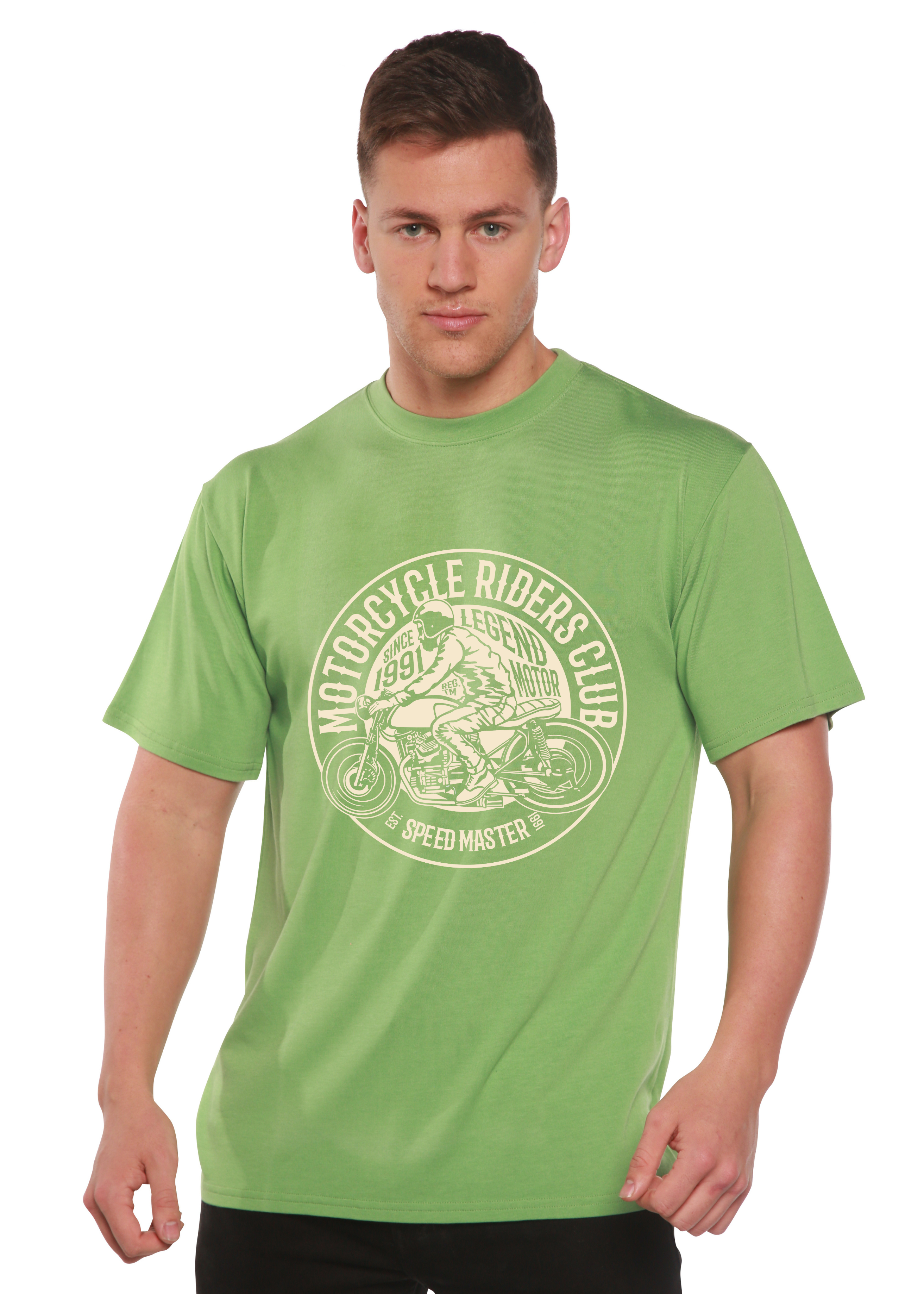 Motorcycle Riders Club Men's Bamboo Viscose/Organic Cotton Short Sleeve Graphic T-Shirt - The7Letter