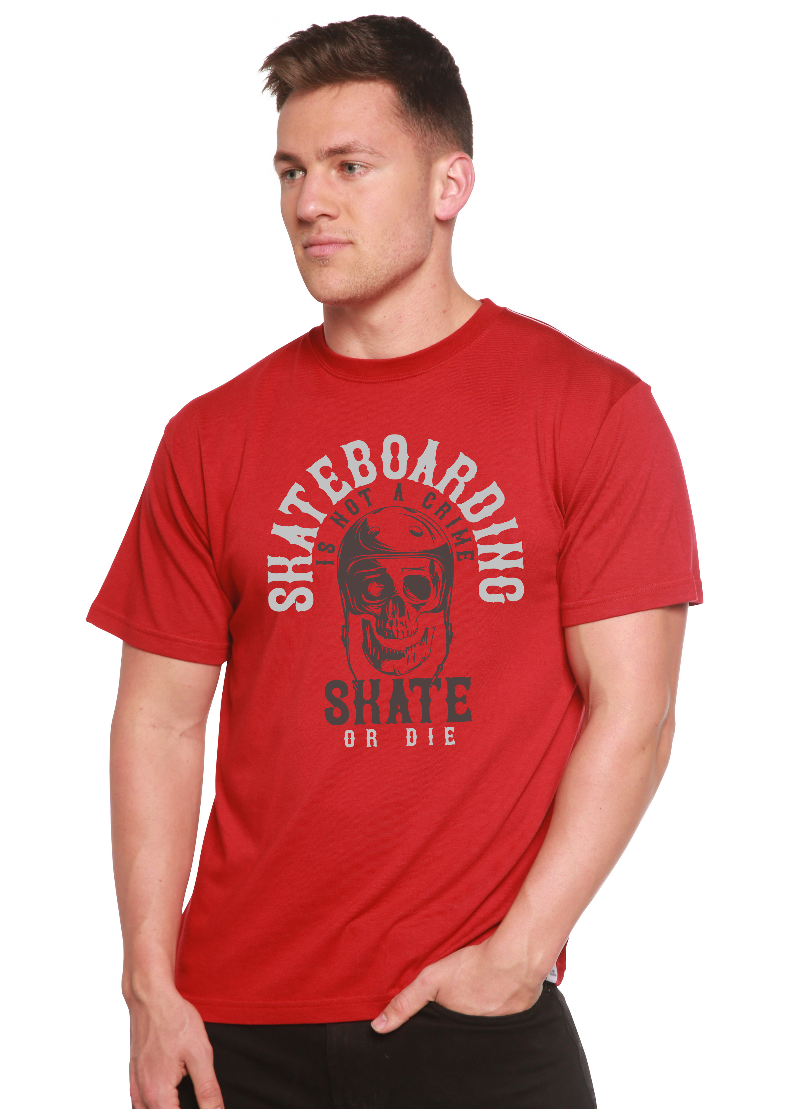 Skate Boarding Men's Bamboo Viscose/Organic Cotton Short Sleeve Graphic T-Shirt - The7Letter