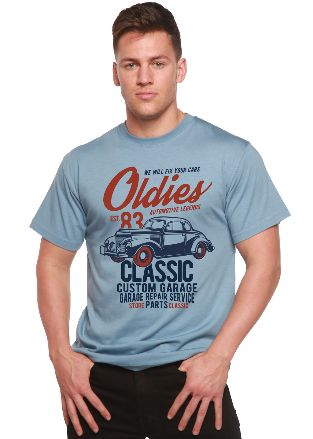 Oldies Spun Bamboo® Men's Bamboo Viscose/Organic Cotton Short Sleeve Graphic T-Shirt - The7Letter