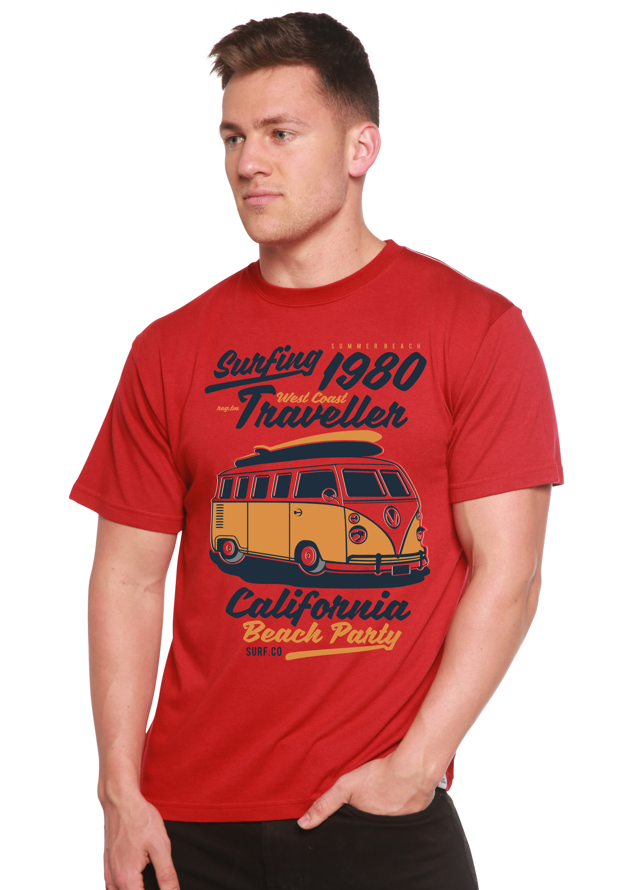 Surfing 1980 Spun Bamboo® Men's Bamboo Viscose/Organic Cotton Short Sleeve Graphic T-Shirt - The7Letter
