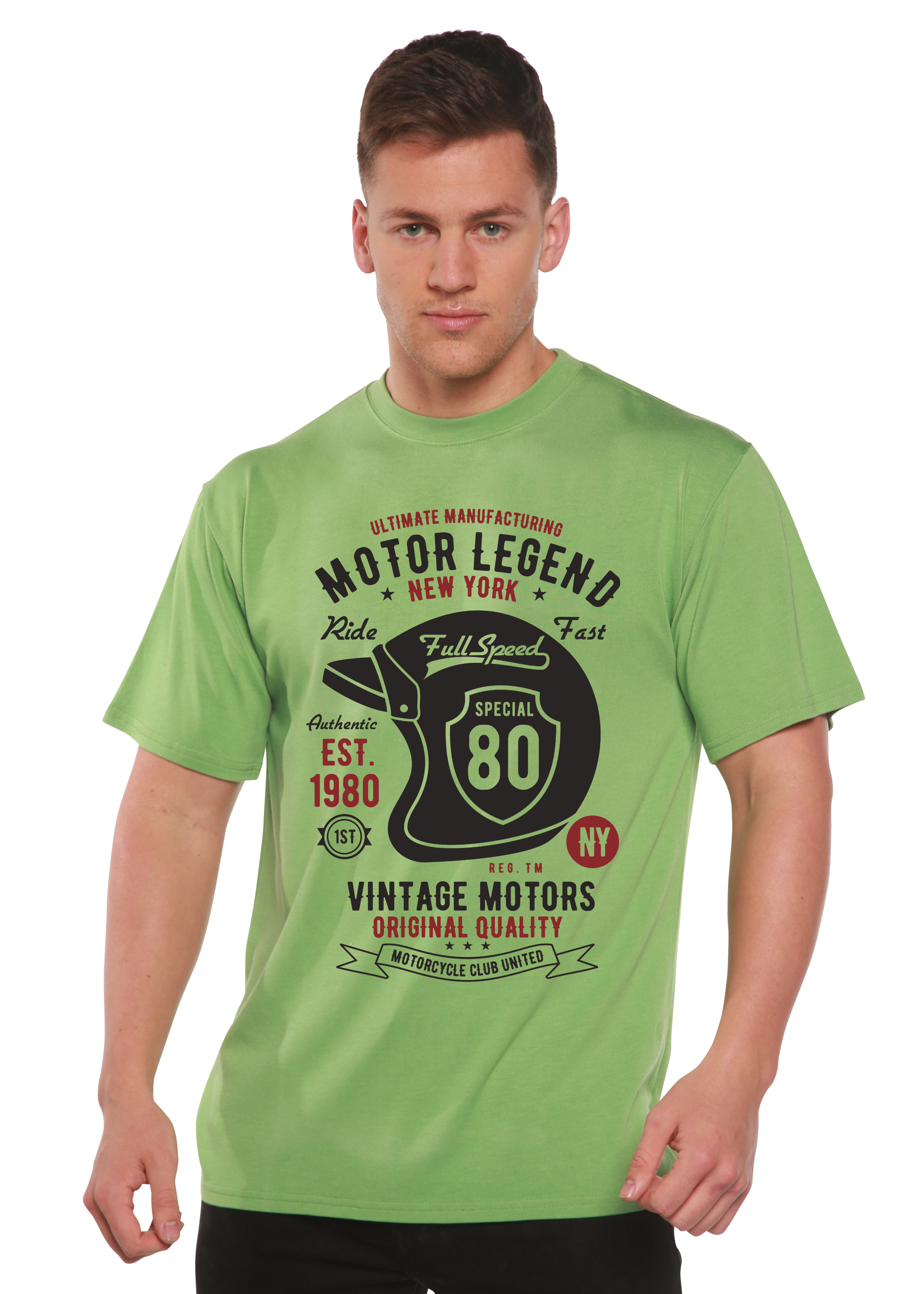 Motor Legend Helmet Men's Bamboo Viscose/Organic Cotton Short Sleeve Graphic T-Shirt - The7Letter