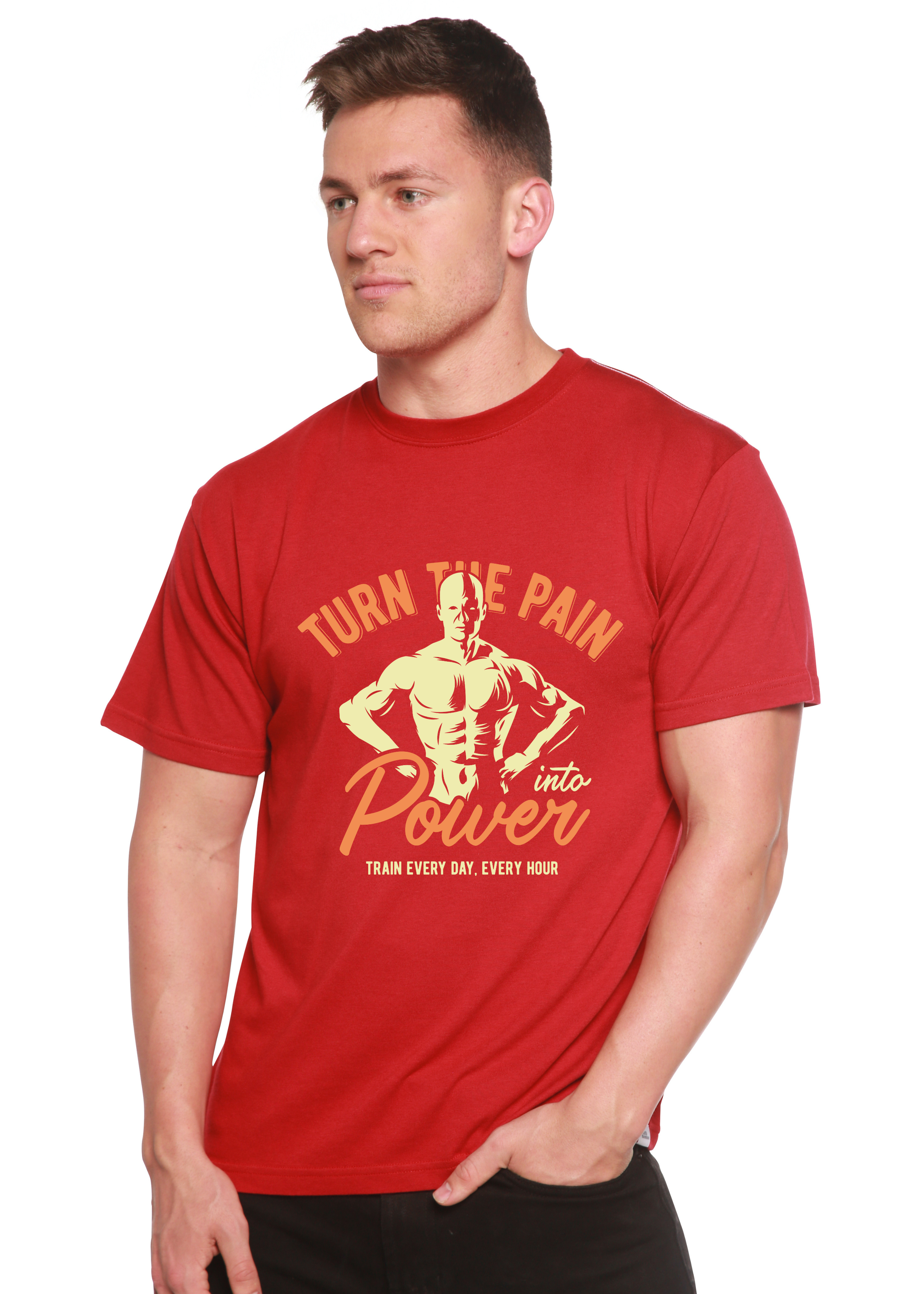Turn The Pain Men's Bamboo Viscose/Organic Cotton Short Sleeve Graphic T-Shirt - The7Letter