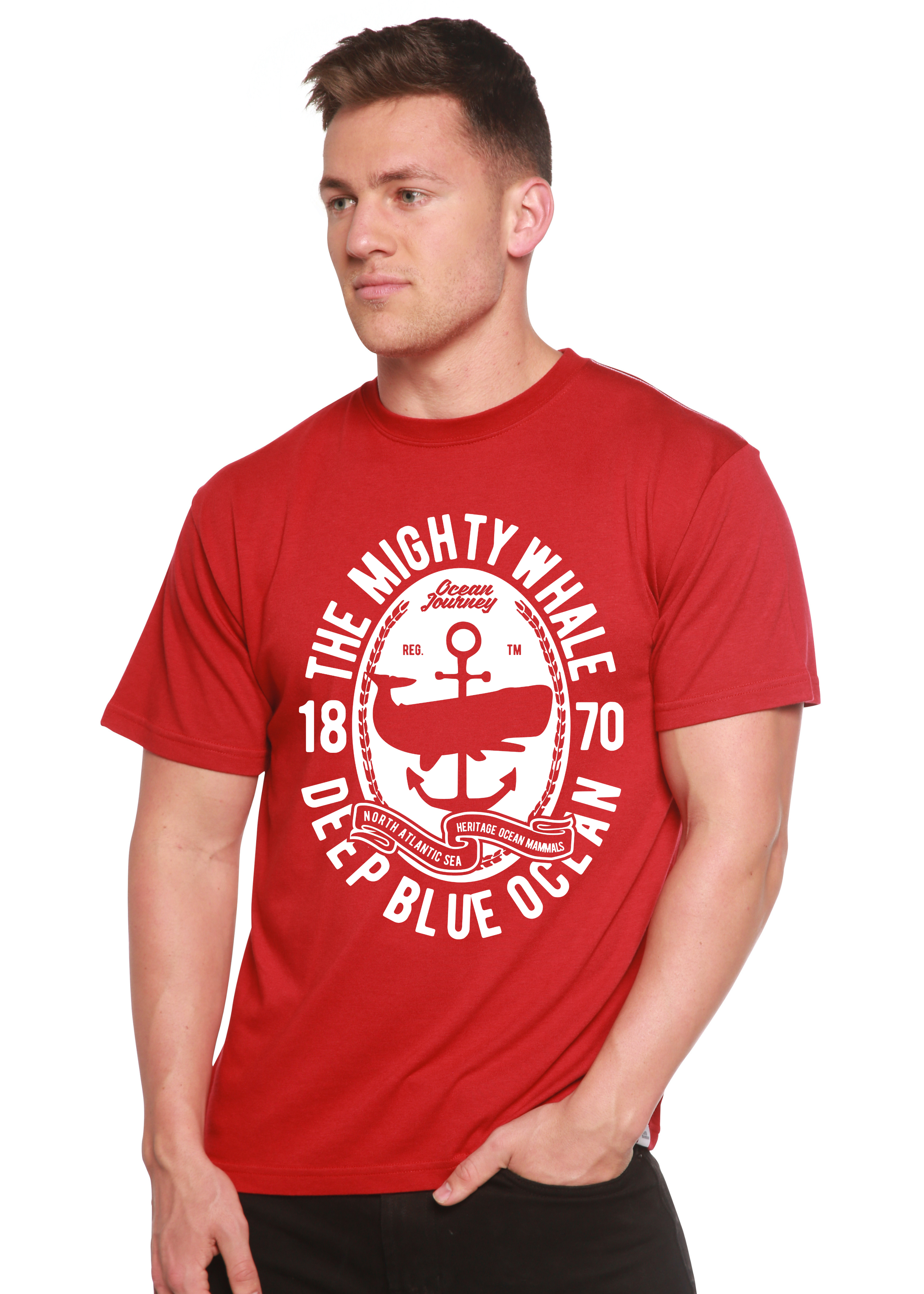 The Mighty Spun Bamboo® Men's Bamboo Viscose/Organic Cotton Short Sleeve Graphic T-Shirt - The7Letter