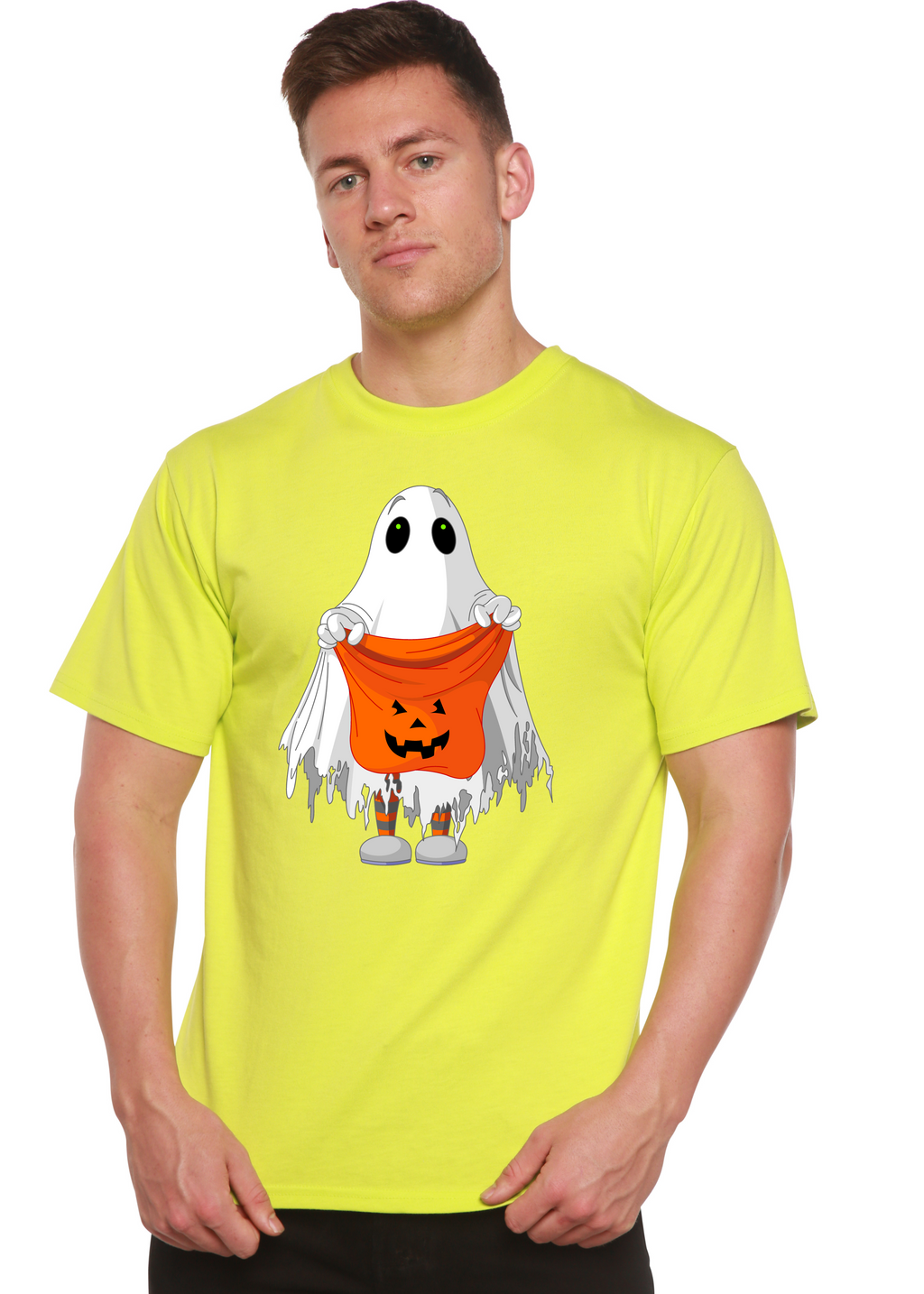 Boo Halloween Men's Bamboo Viscose/Organic Cotton Short Sleeve Graphic T-Shirt - The7Letter