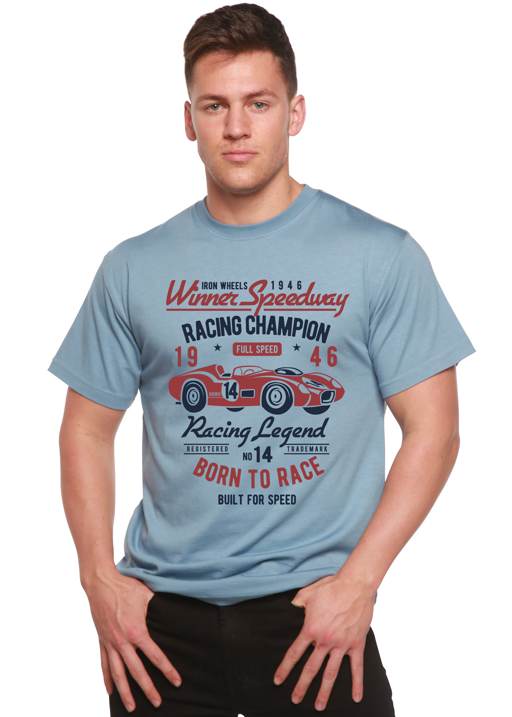 Winner Speedway Spun Bamboo® Men's Bamboo Viscose/Organic Cotton Short Sleeve Graphic T-Shirt - The7Letter