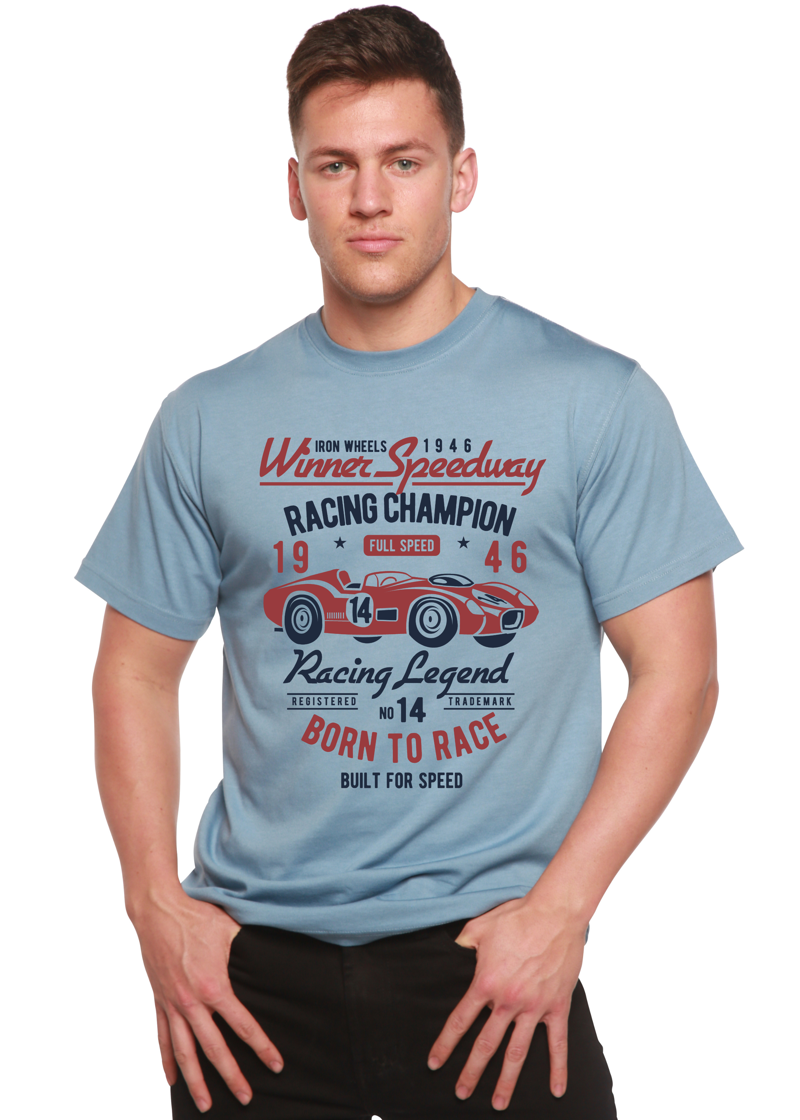Winner Speedway Spun Bamboo® Men's Bamboo Viscose/Organic Cotton Short Sleeve Graphic T-Shirt - The7Letter
