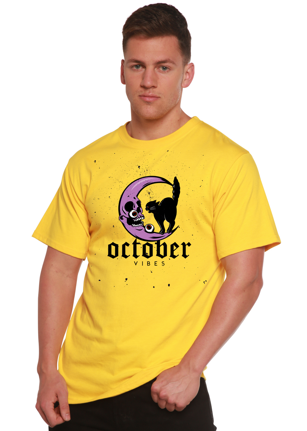 October Vibes Men's Bamboo Viscose/Organic Cotton Short Sleeve Graphic T-Shirt - The7Letter