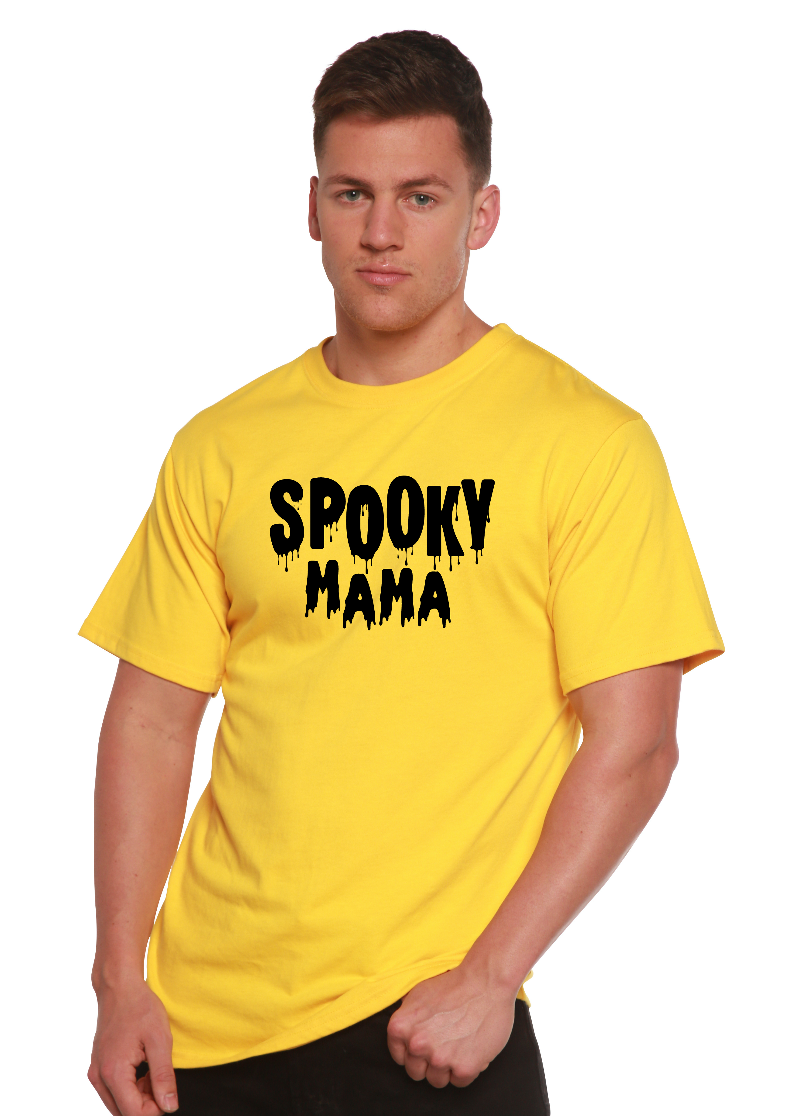 Spooky Mama Halloween Men's Bamboo Viscose/Organic Cotton Short Sleeve Graphic T-Shirt - The7Letter