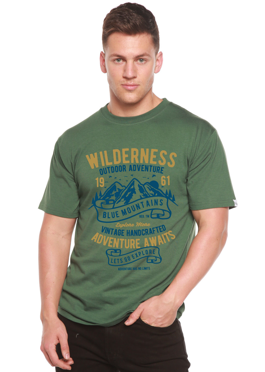 Wilderness Spun Bamboo® Men's Bamboo Viscose/Organic Cotton Short Sleeve Graphic T-Shirt - The7Letter