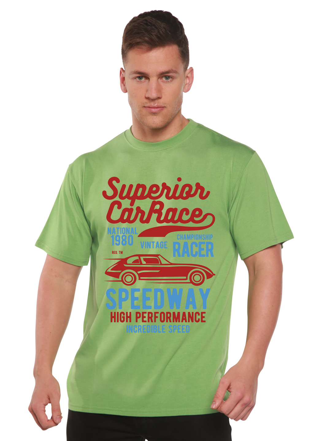 Superior Car Spun Bamboo® Men's Bamboo Viscose/Organic Cotton Short Sleeve Graphic T-Shirt - The7Letter