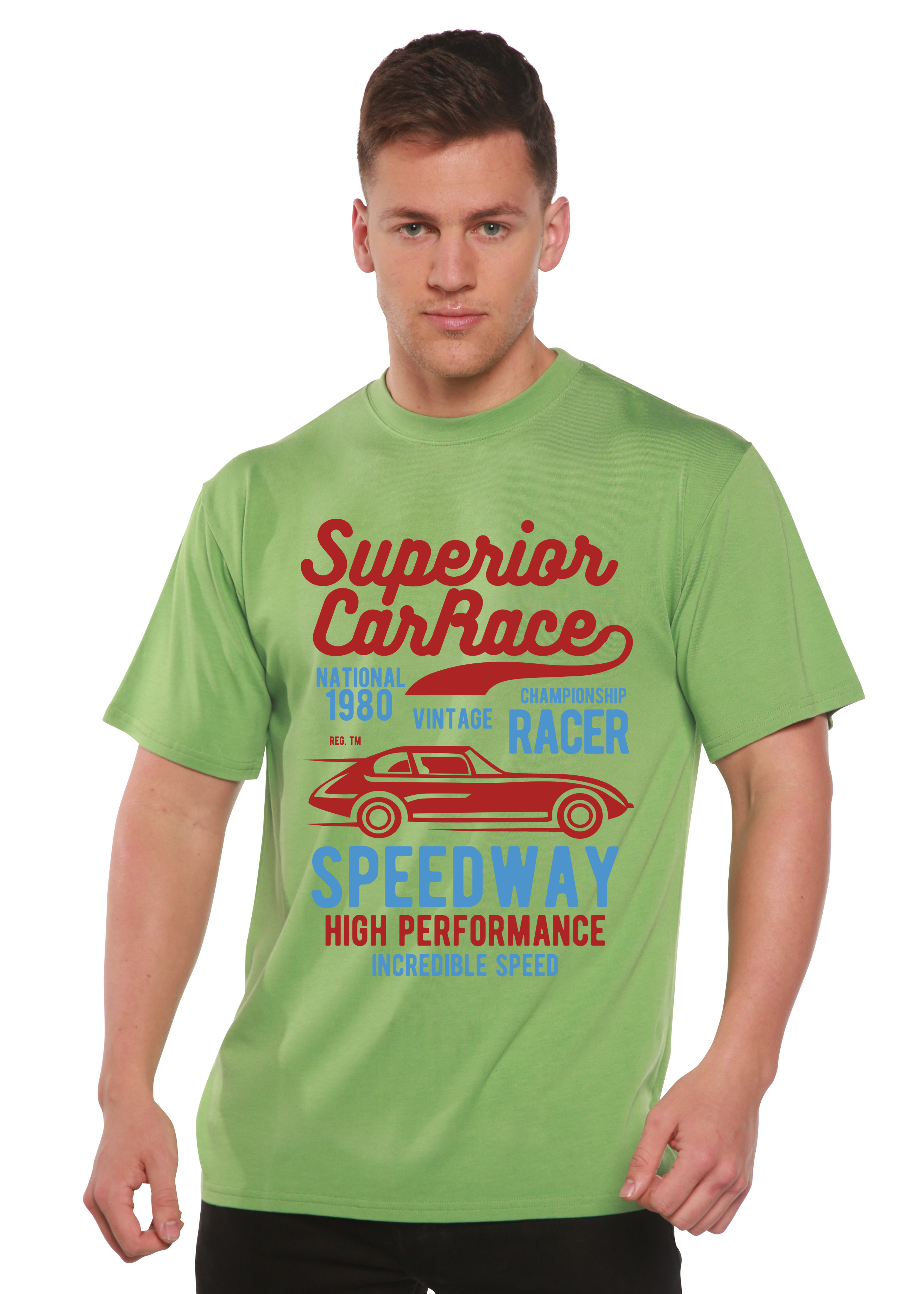 Superior Car Spun Bamboo® Men's Bamboo Viscose/Organic Cotton Short Sleeve Graphic T-Shirt - The7Letter