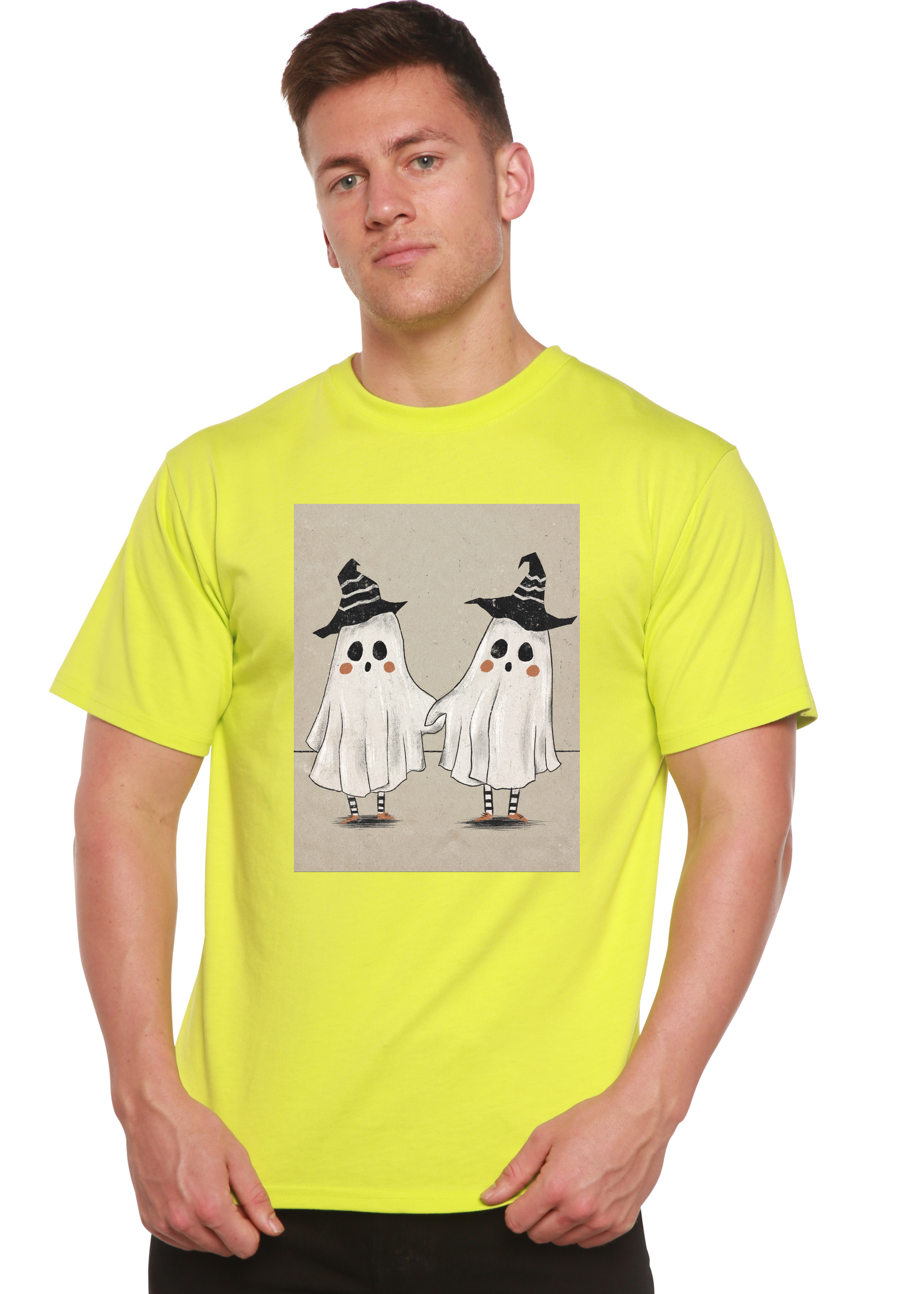 Cute Ghost Men's Bamboo Viscose/Organic Cotton Short Sleeve Graphic T-Shirt - The7Letter