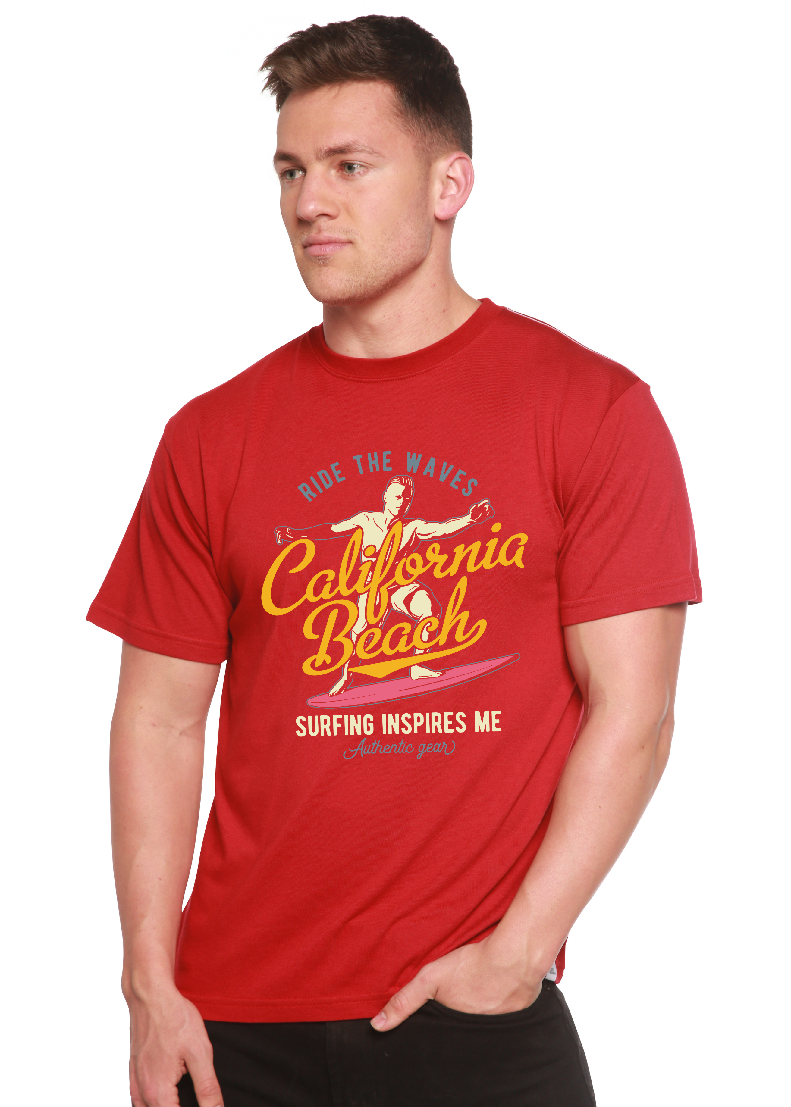 California Beach Men's Bamboo Viscose/Organic Cotton Short Sleeve Graphic T-Shirt - The7Letter