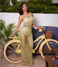 High Tech Sexy Damenbekleidung, ausgehöhltes, ausgeschnittenes Kleid, Strandkleid