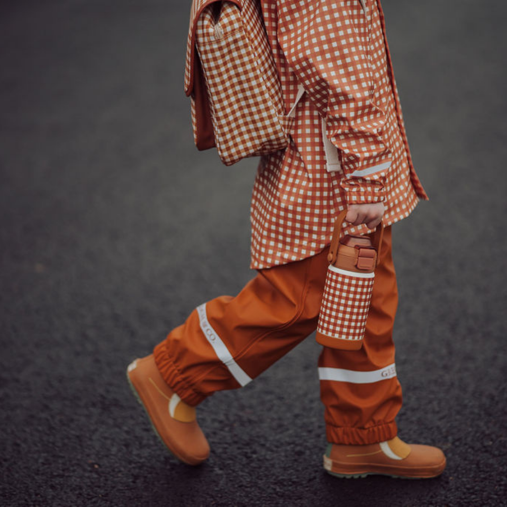 Sip + Chug 2 in 1 Thermo Water Bottle 12 oz. | Sienna Gingham - The7Letter