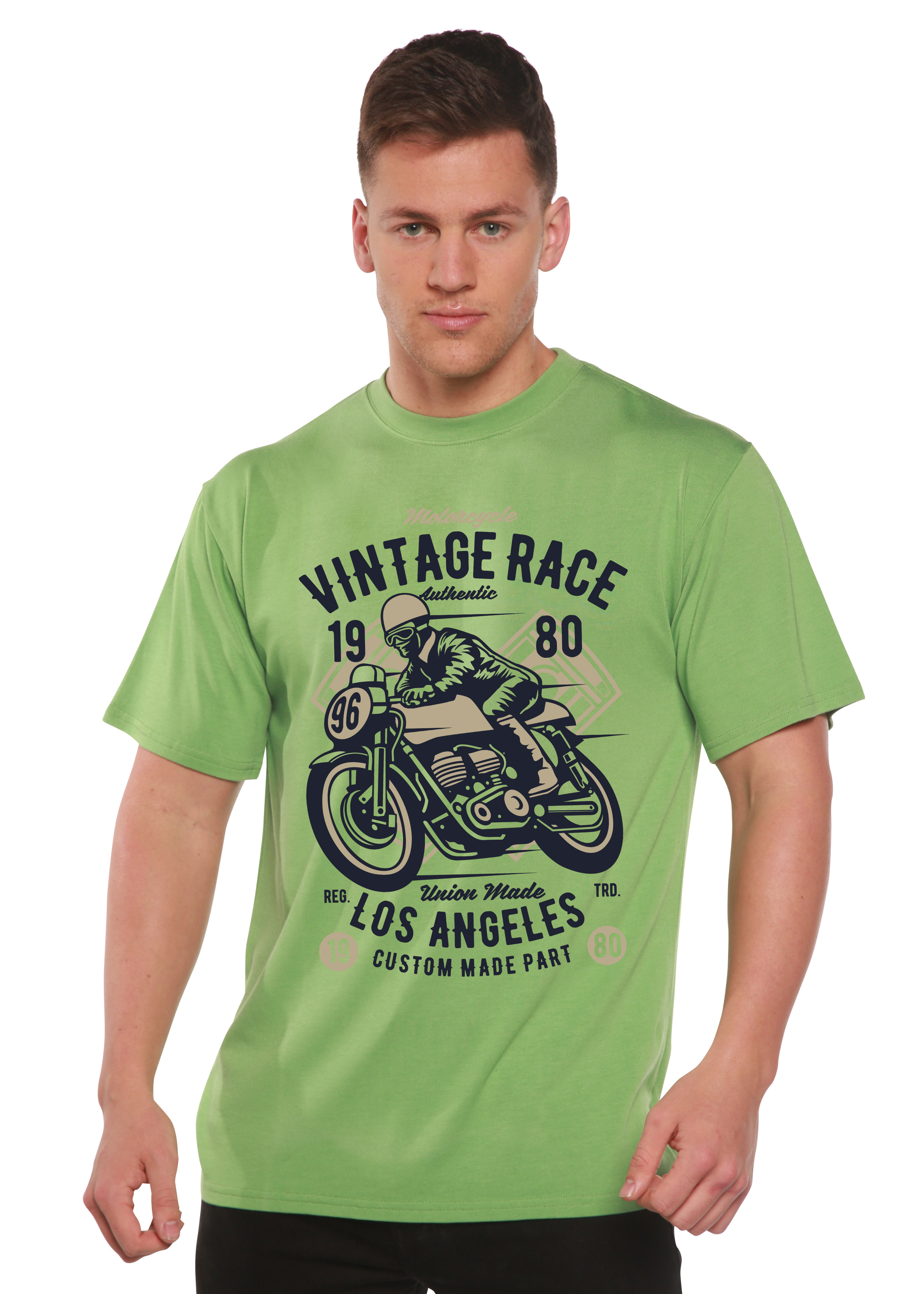 Vintage Race Spun Bamboo® Men's Bamboo Viscose/Organic Cotton Short Sleeve Graphic T-Shirt - The7Letter