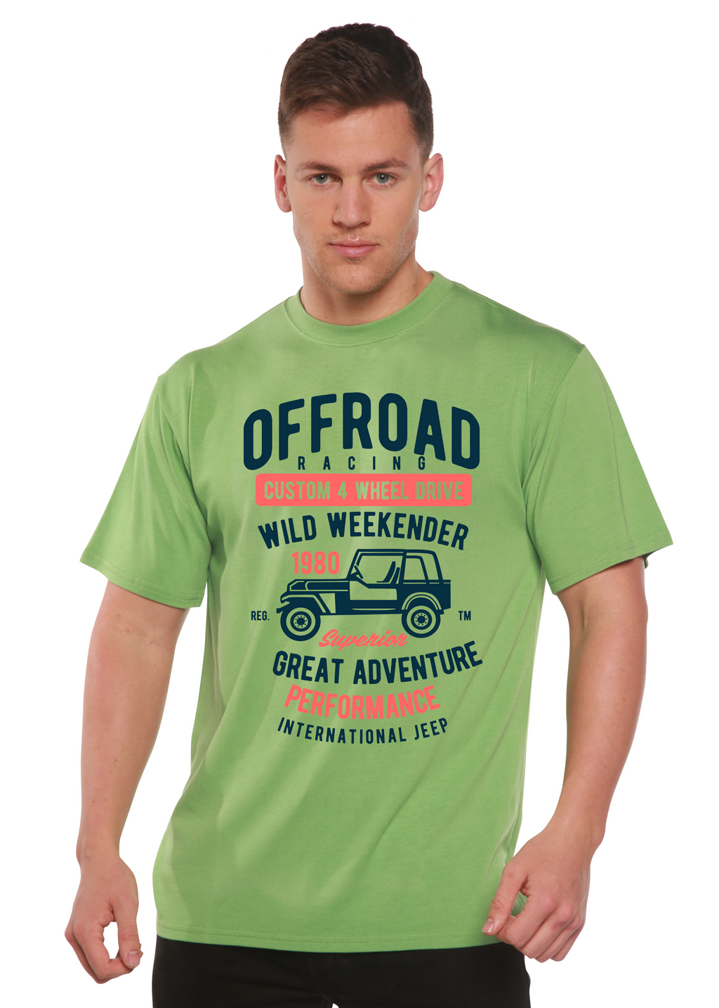 Off Road Racing Spun Bamboo® Men's Bamboo Viscose/Organic Cotton Short Sleeve Graphic T-Shirt - The7Letter