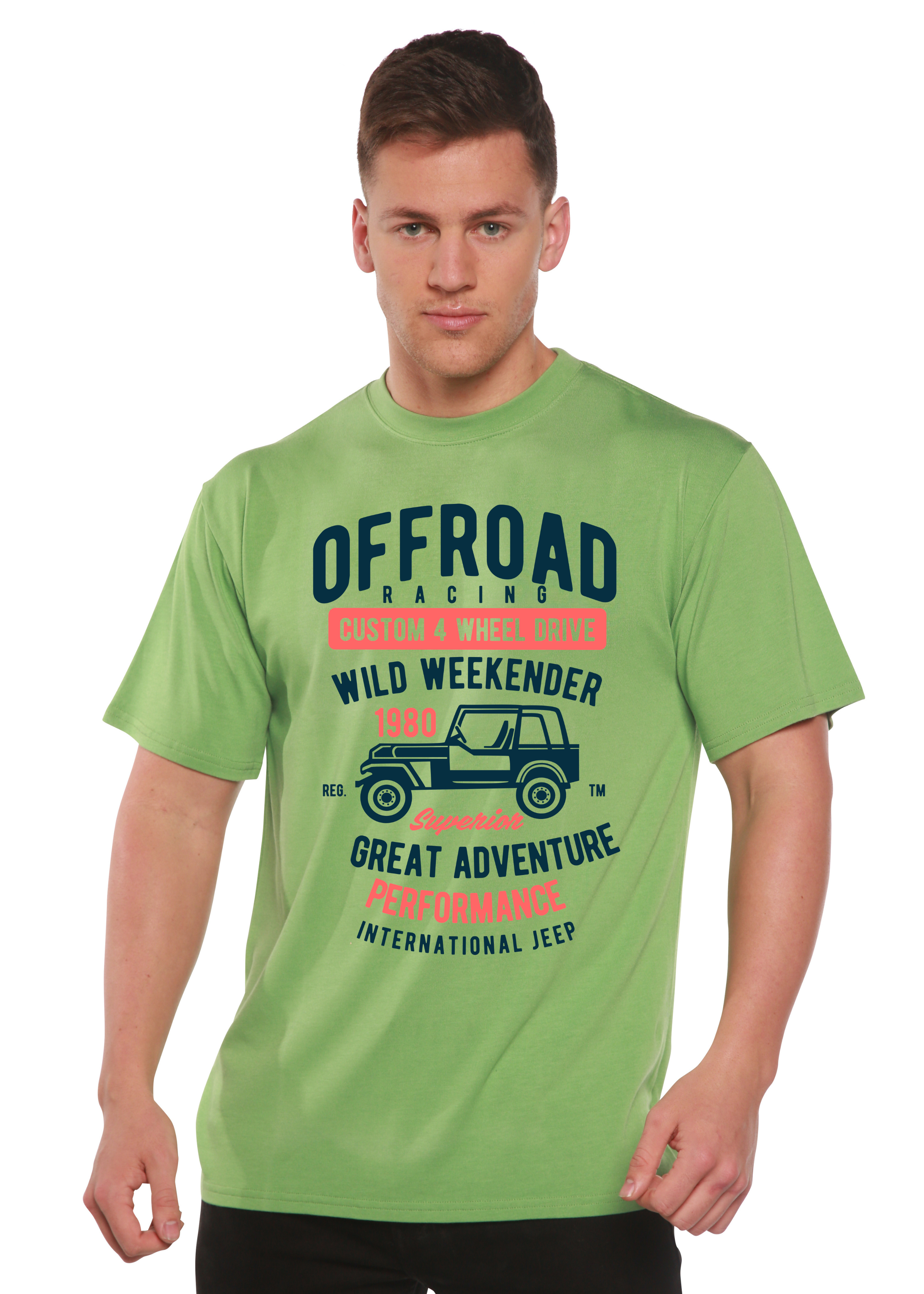 Off Road Racing Spun Bamboo® Men's Bamboo Viscose/Organic Cotton Short Sleeve Graphic T-Shirt - The7Letter