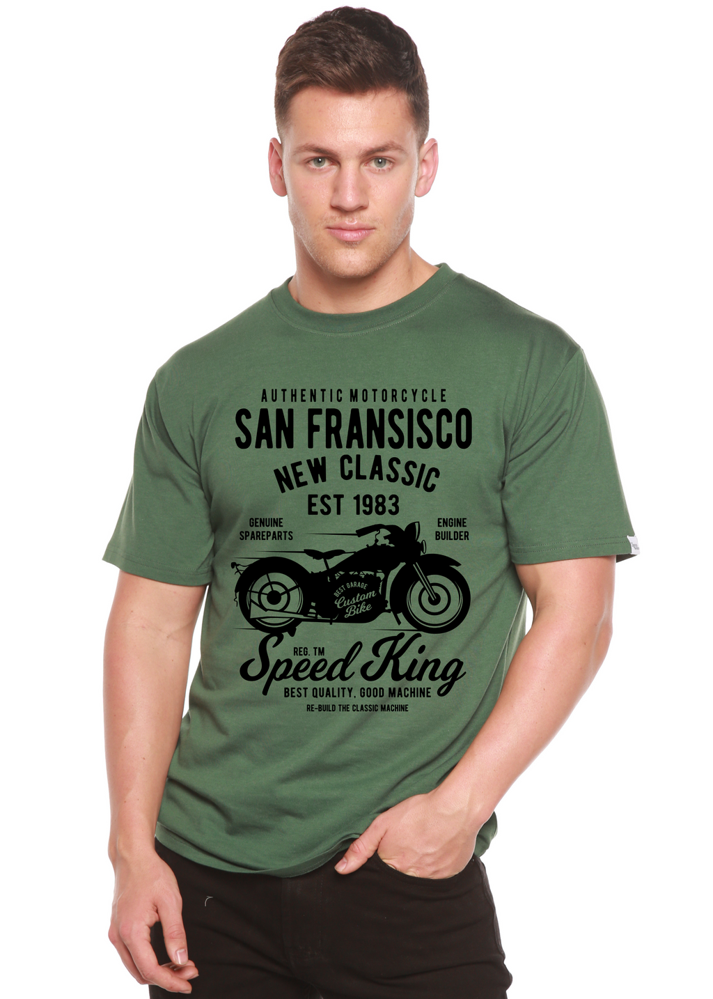 San Fransisco Spun Bamboo® Men's Bamboo Viscose/Organic Cotton Short Sleeve Graphic T-Shirt - The7Letter