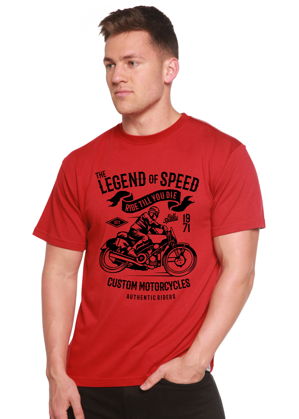 The Legend of Speed Spun Bamboo® Men's Bamboo Viscose/Organic Cotton Short Sleeve Graphic T-Shirt - The7Letter