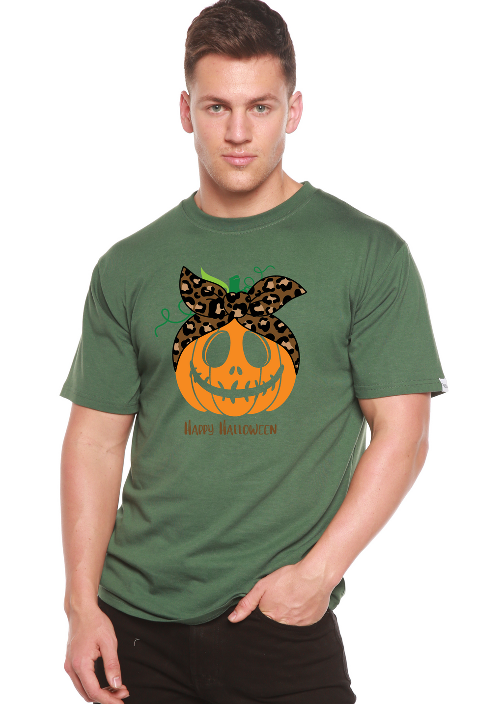 Happy Halloween Men's Bamboo Viscose/Organic Cotton Short Sleeve Graphic T-Shirt - The7Letter