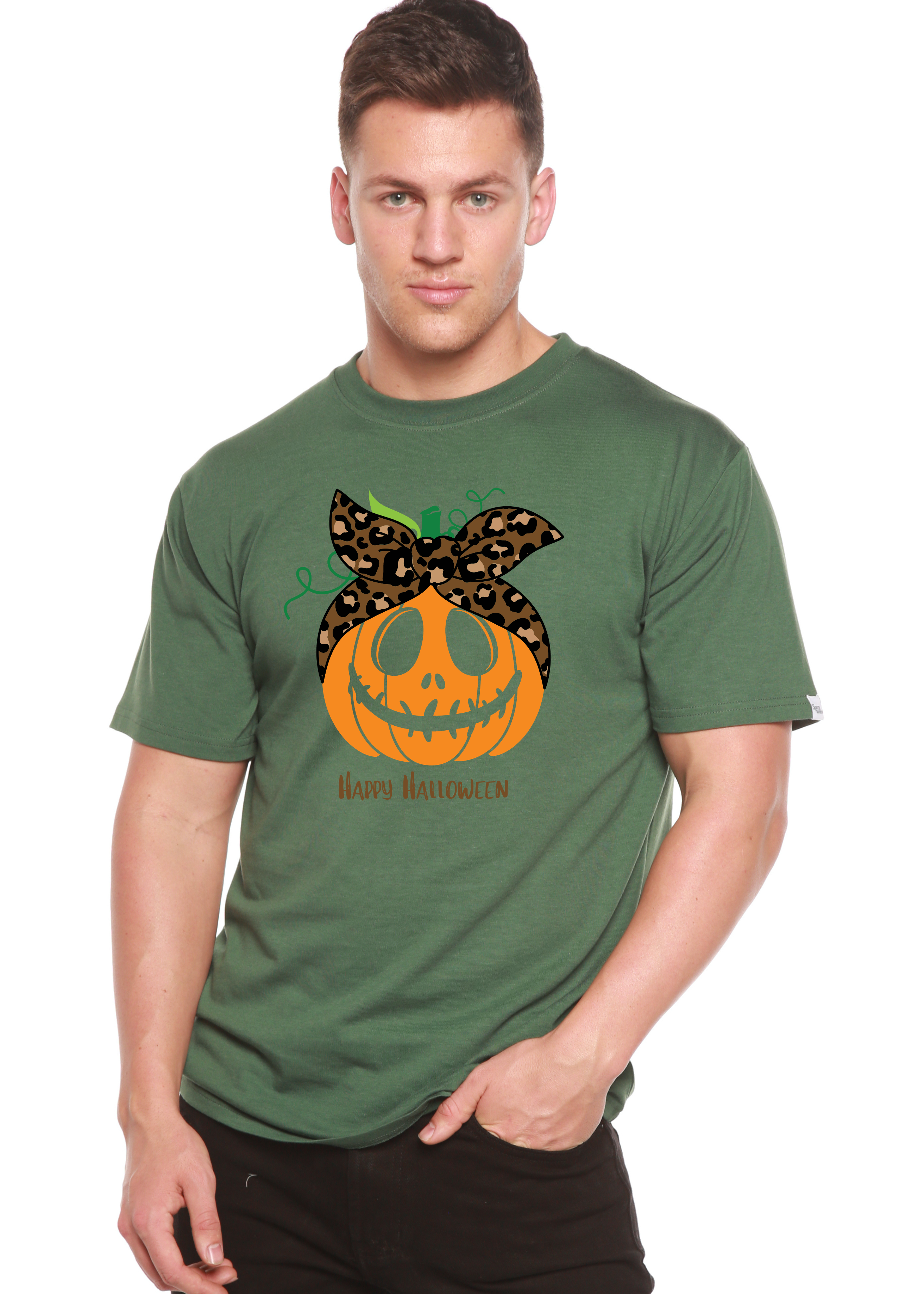 Happy Halloween Men's Bamboo Viscose/Organic Cotton Short Sleeve Graphic T-Shirt - The7Letter