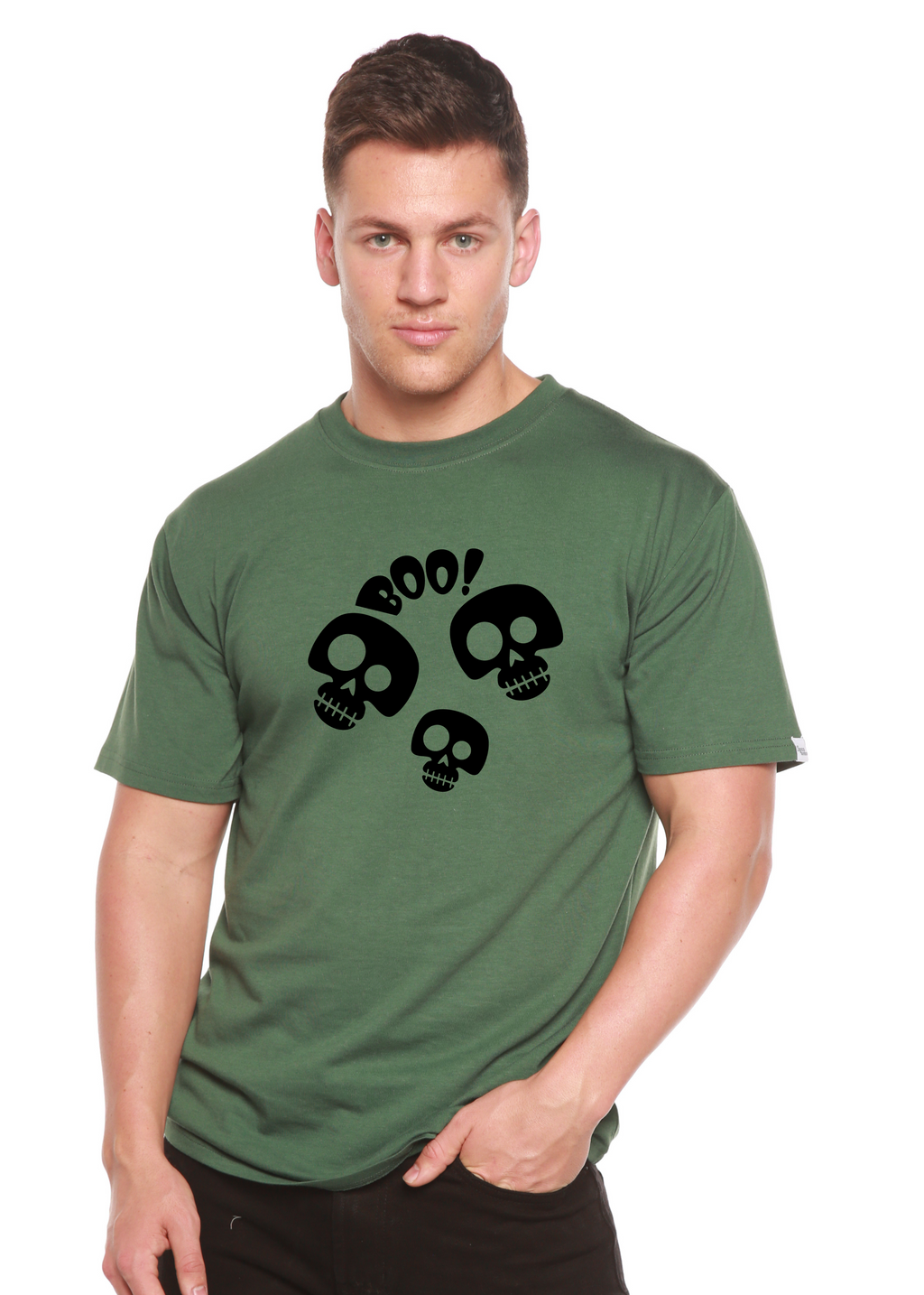 Halloween Boo Unisex Bamboo Viscose/Organic Cotton Short Sleeve Graphic T-Shirt - The7Letter