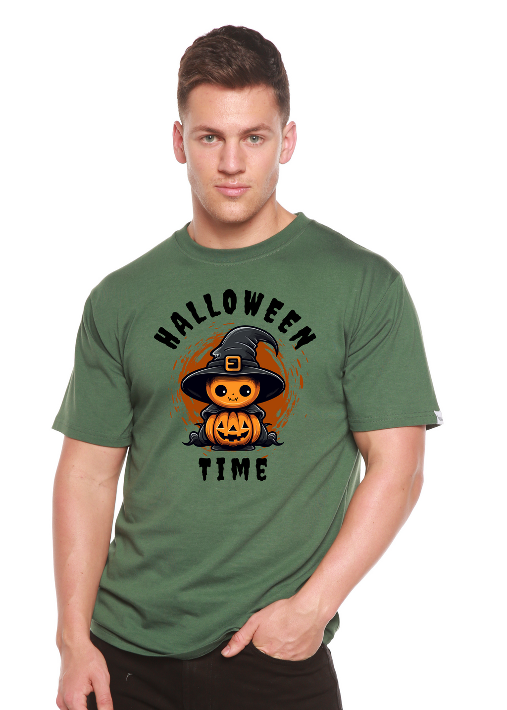 Halloween Time Unisex Bamboo Viscose/Organic Cotton Short Sleeve Graphic T-Shirt - The7Letter