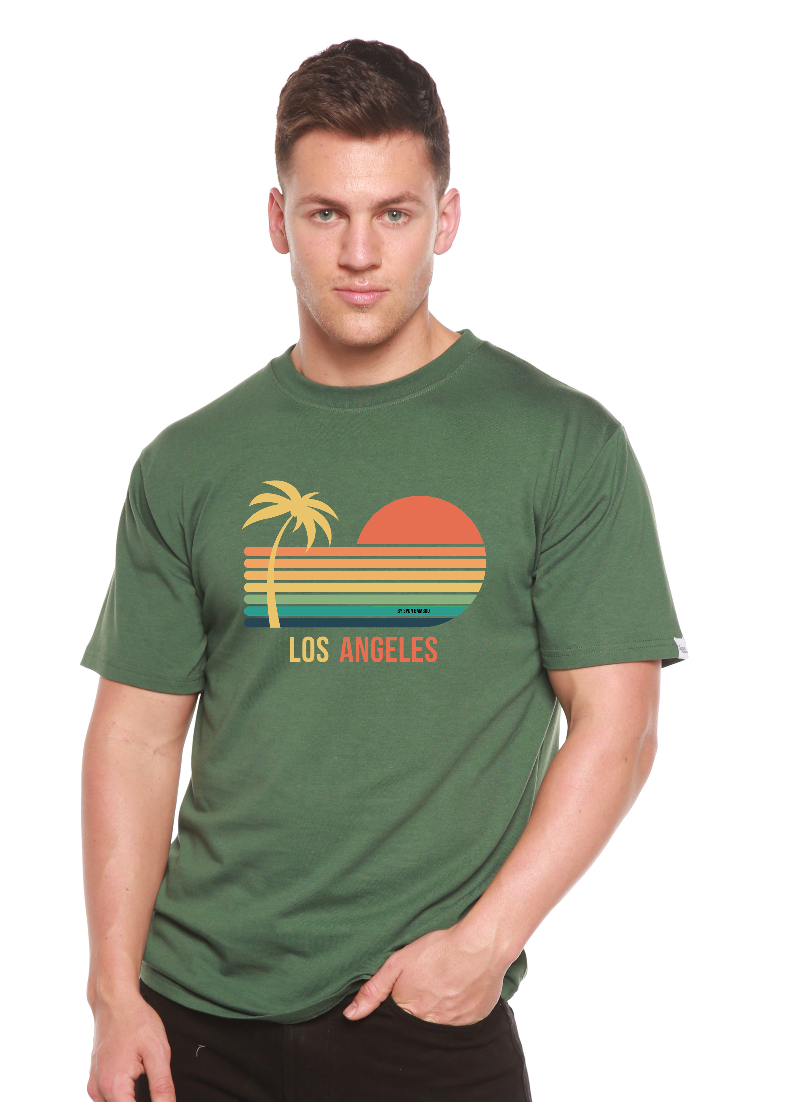 Los Angeles Unisex Bamboo Viscose/Organic Cotton Short Sleeve Graphic T-Shirt - The7Letter