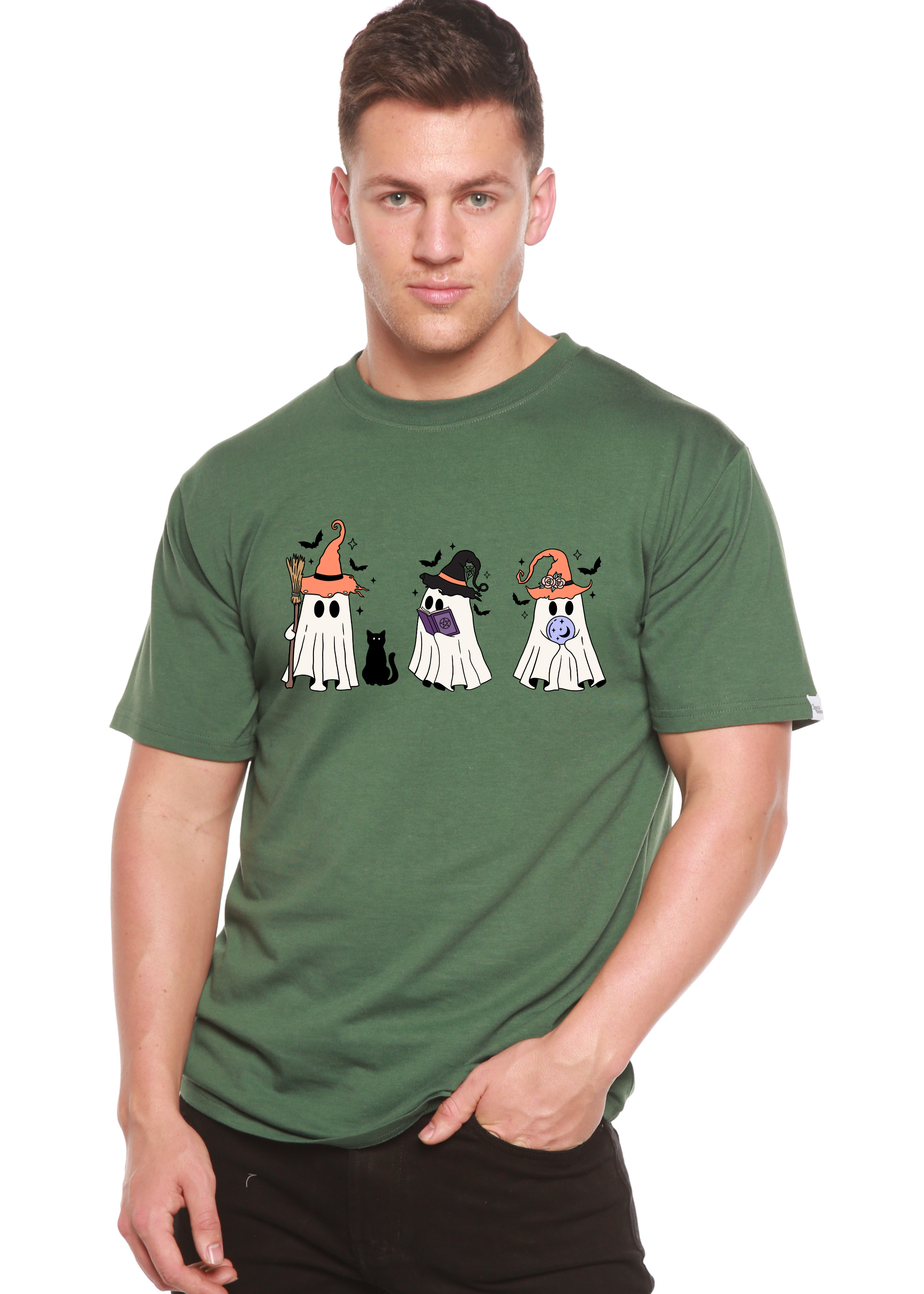 Halloween Boo Men's Bamboo Viscose/Organic Cotton Short Sleeve Graphic T-Shirt - The7Letter