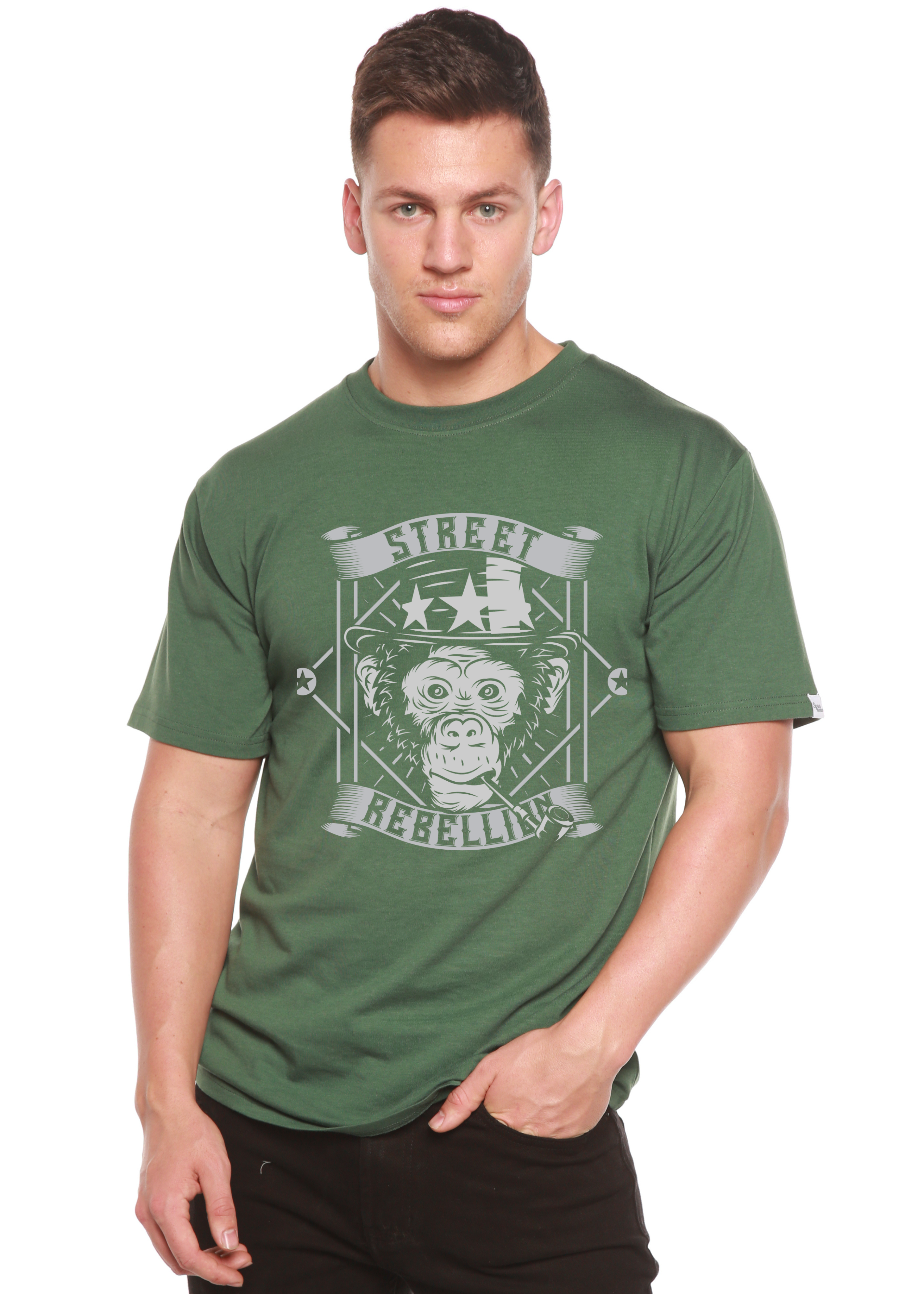 Street Men's Bamboo Viscose/Organic Cotton Short Sleeve Graphic T-Shirt - The7Letter