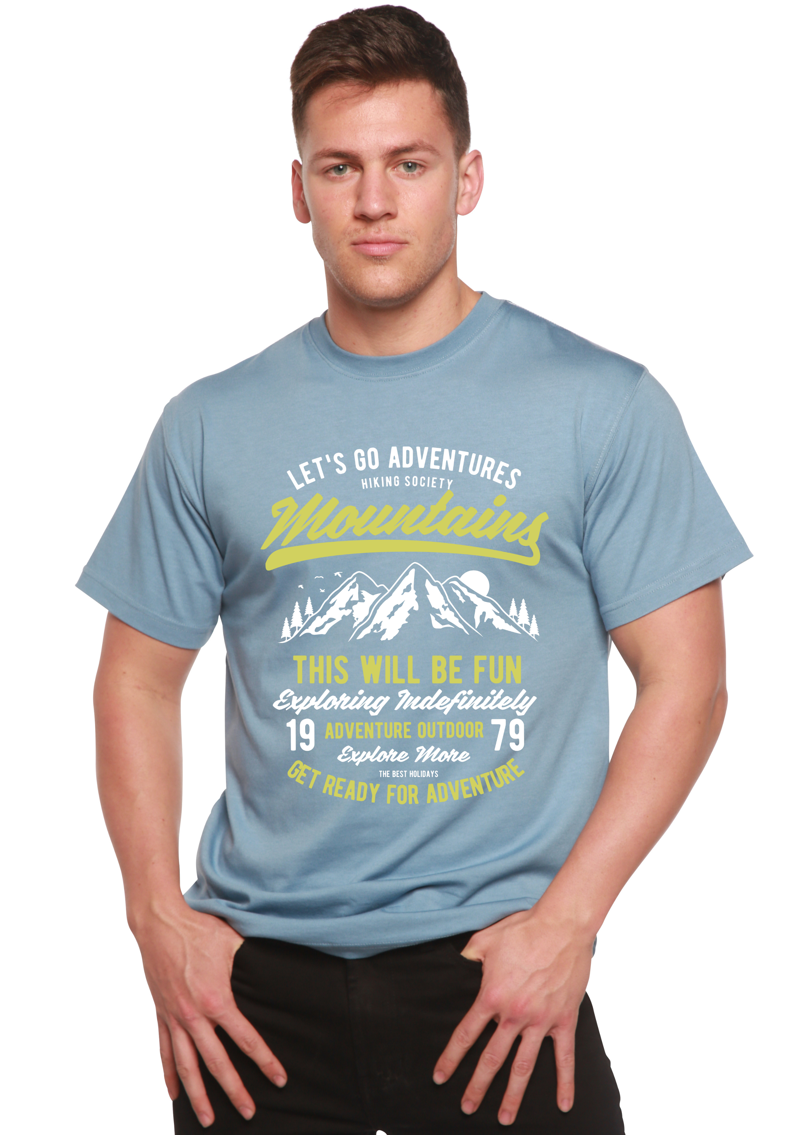 Let's Go Adventure Men's Bamboo Viscose/Organic Cotton Short Sleeve Graphic T-Shirt - The7Letter