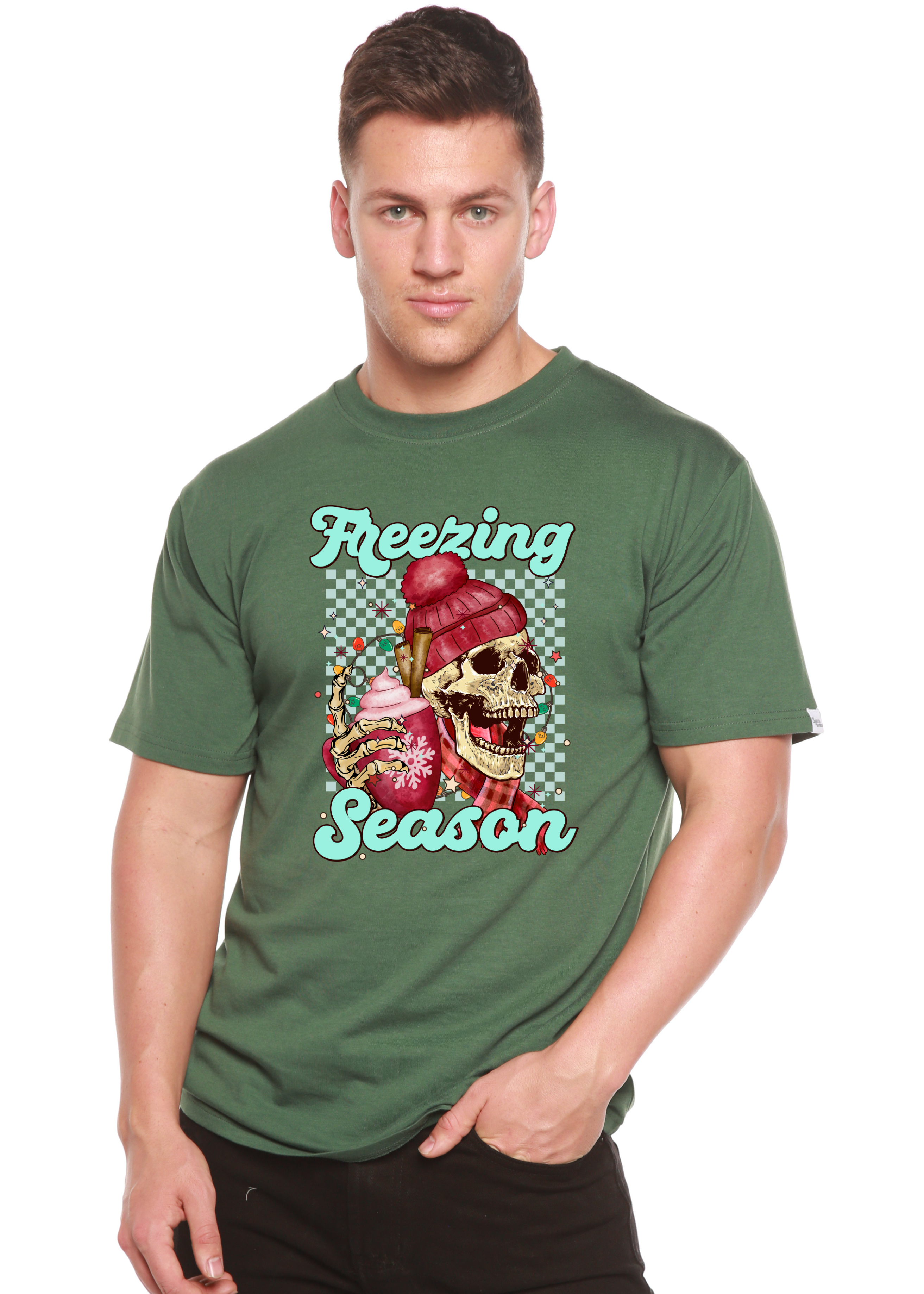 Freezing Season Unisex Bamboo Viscose/Organic Cotton Short Sleeve Graphic T-Shirt - The7Letter